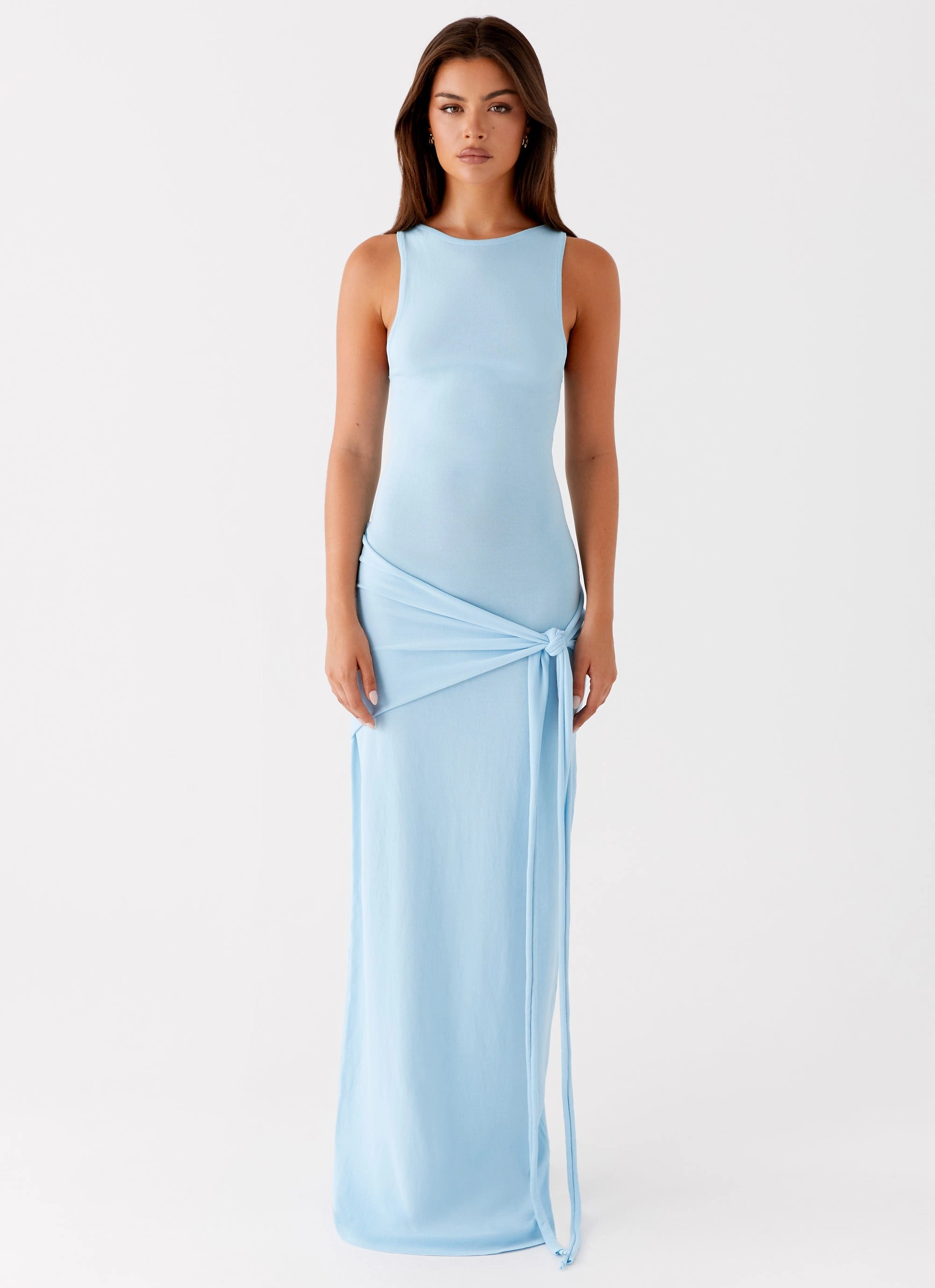 Leona Maxi Dress - Turquoise Date Nightwear Airy Weave