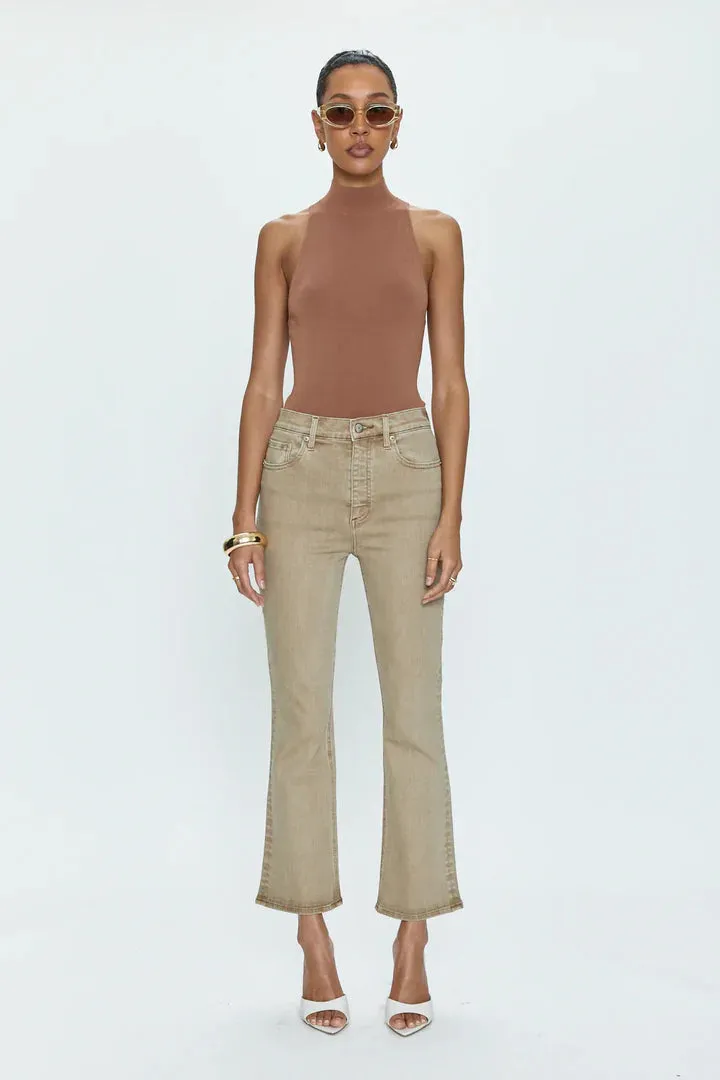 Party Look Earthy Pistola Lennon High Rise Boot Crop- Mink Snow