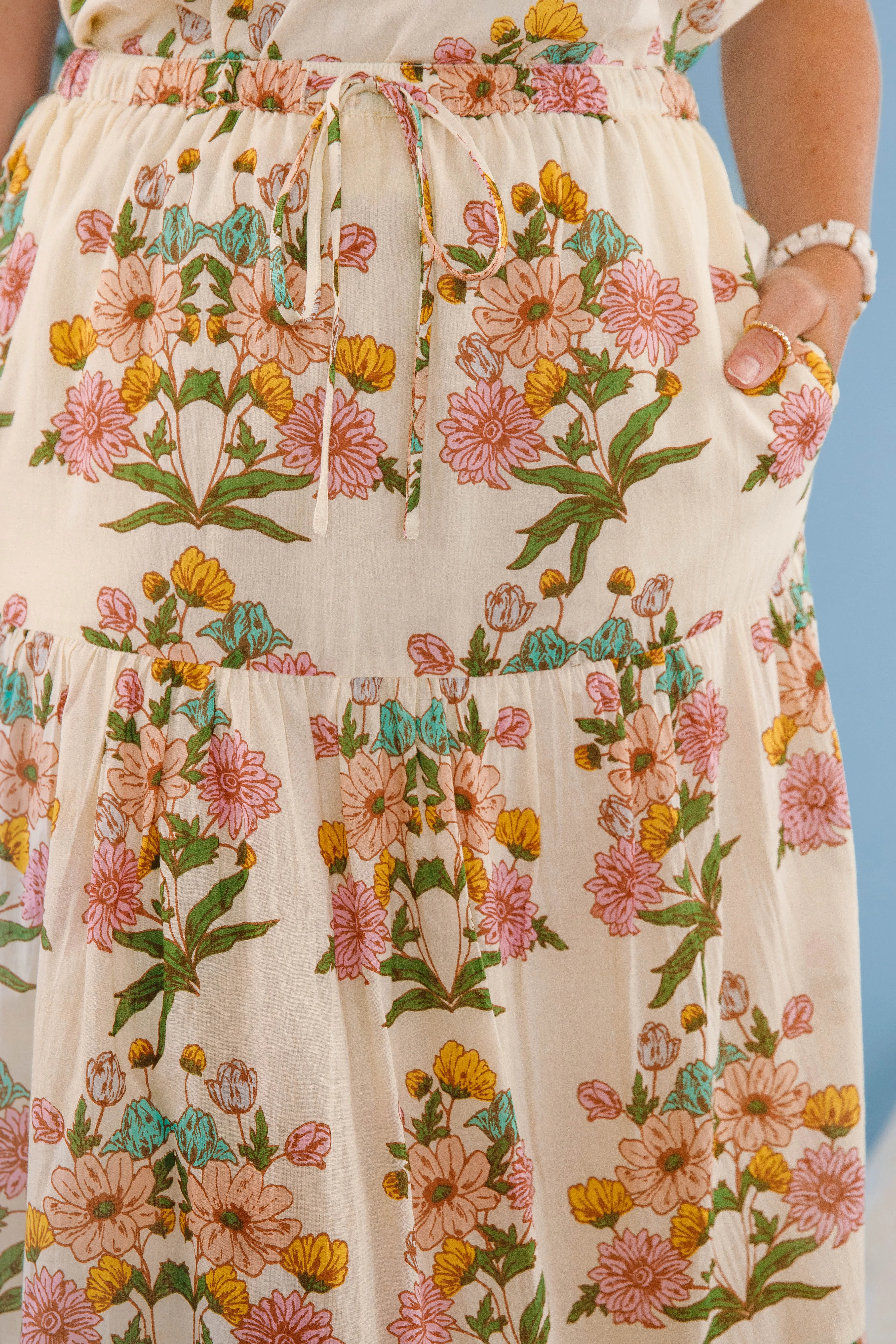 Zip Pocket Hollycrest Midi Skirt