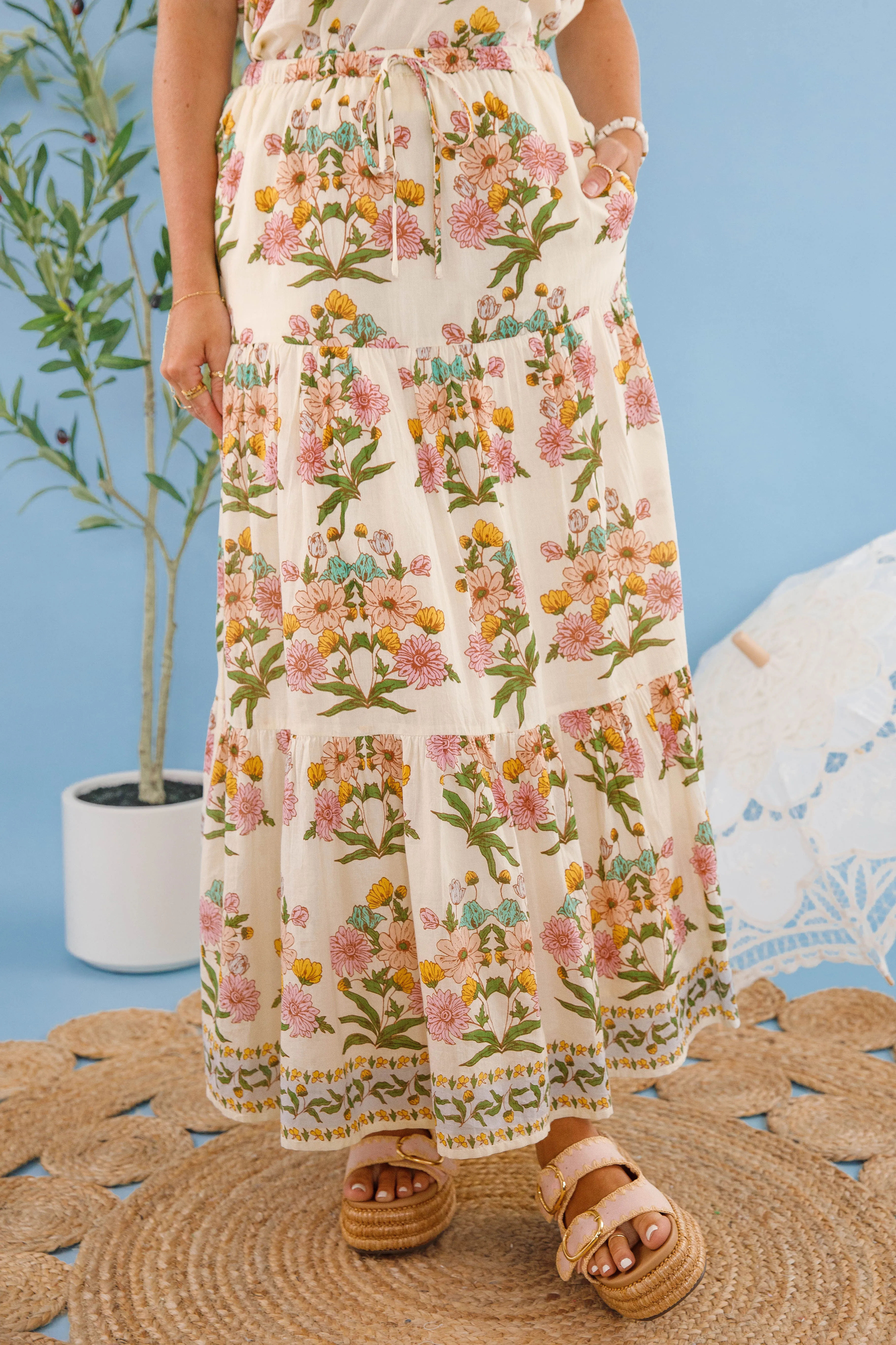 Odor Control Treatment Hollycrest Midi Skirt