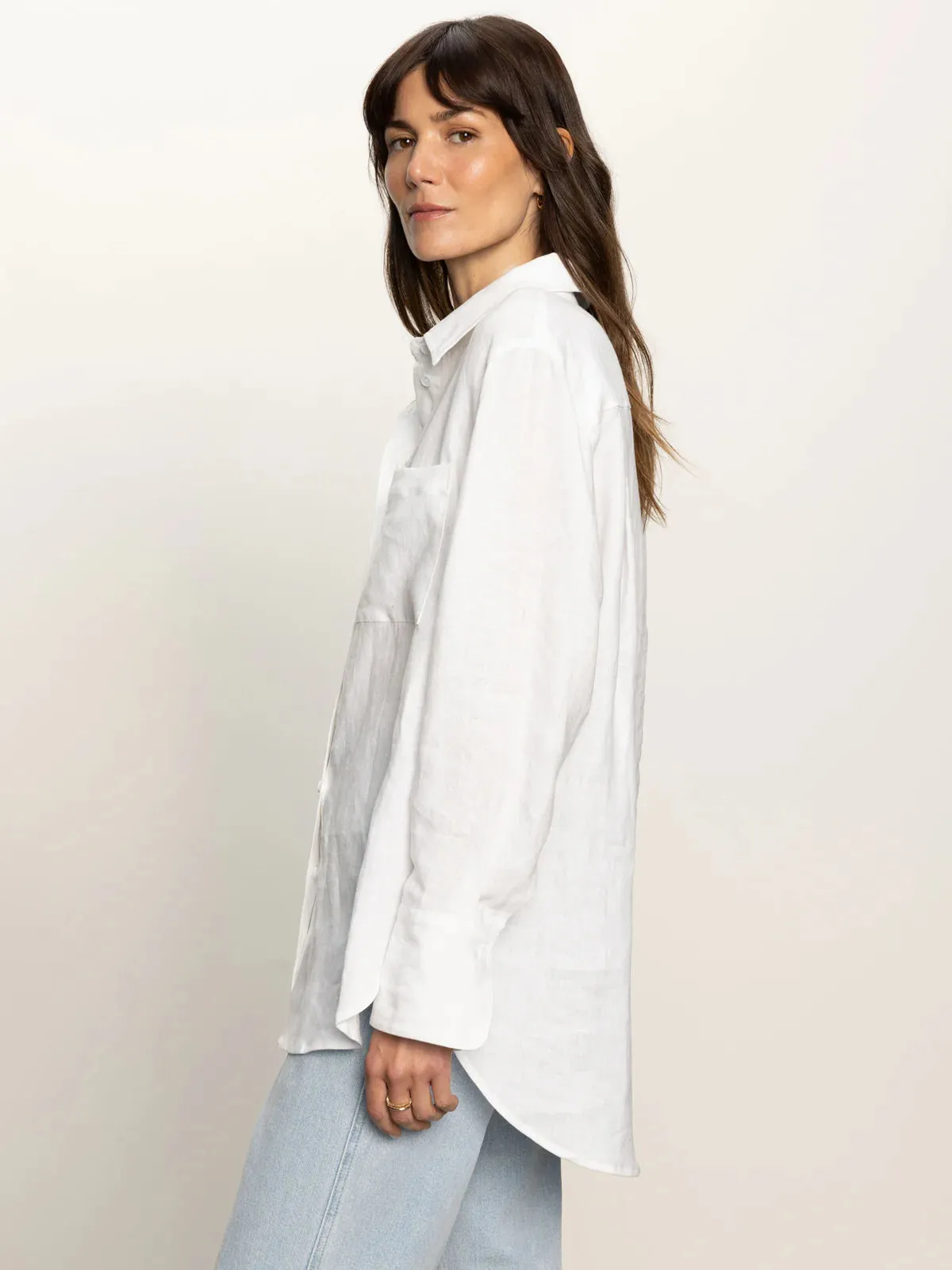 Sanctuary Relaxed Linen Shirt Non Irritating Label