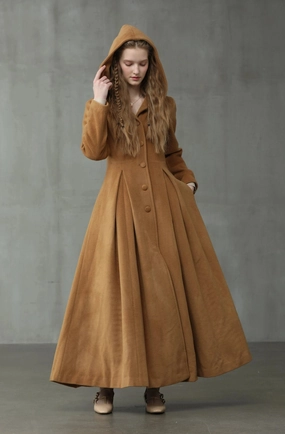 My Fair Lady 26 | Hooded Wool Coat Lightweight Open Weave