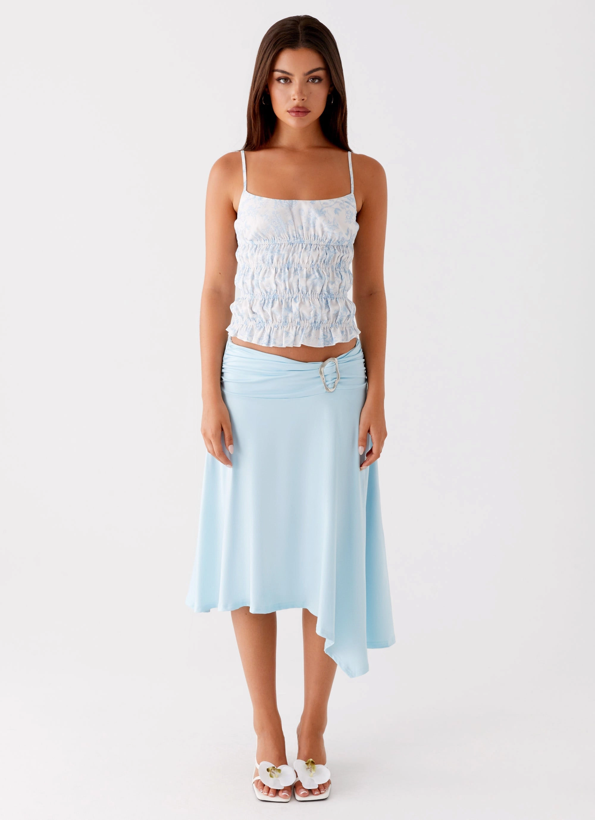 Brisa Midi Skirt - Turquoise Versatile Outfit
