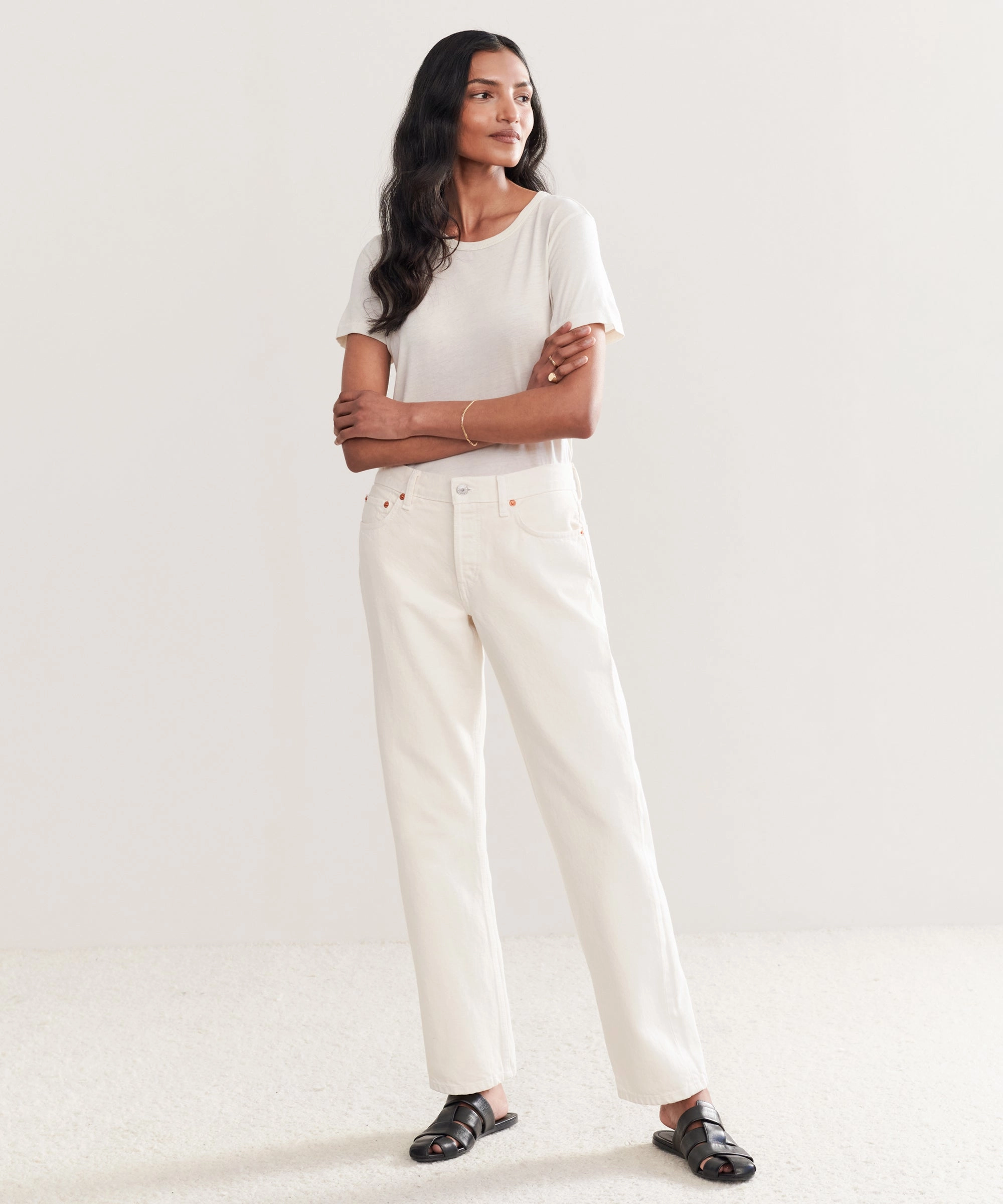 Easy Straight Crop Outfit Staple Daily Motion