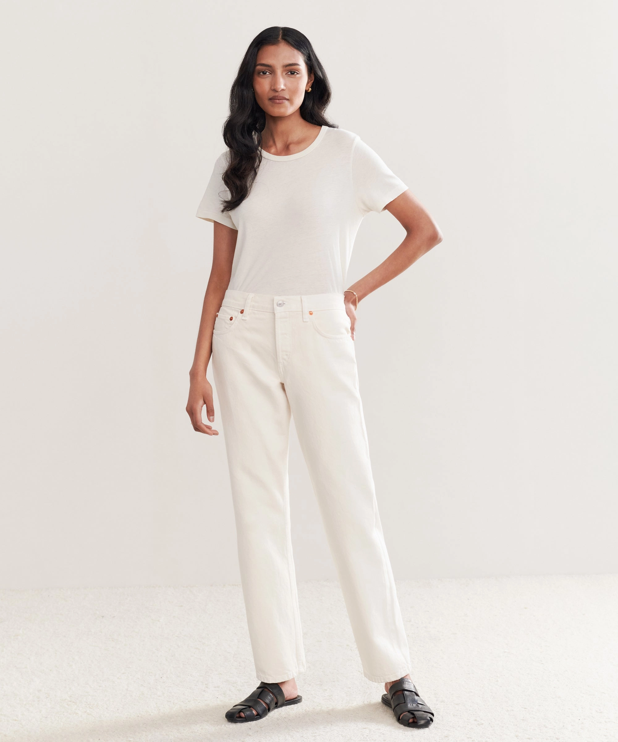 Easy Straight Crop Chilly Layering Easy Travel