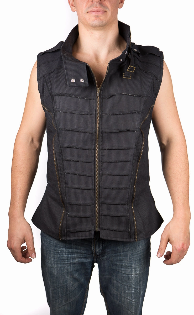 FrictionResistant Fabric Denim Steampunk Vest