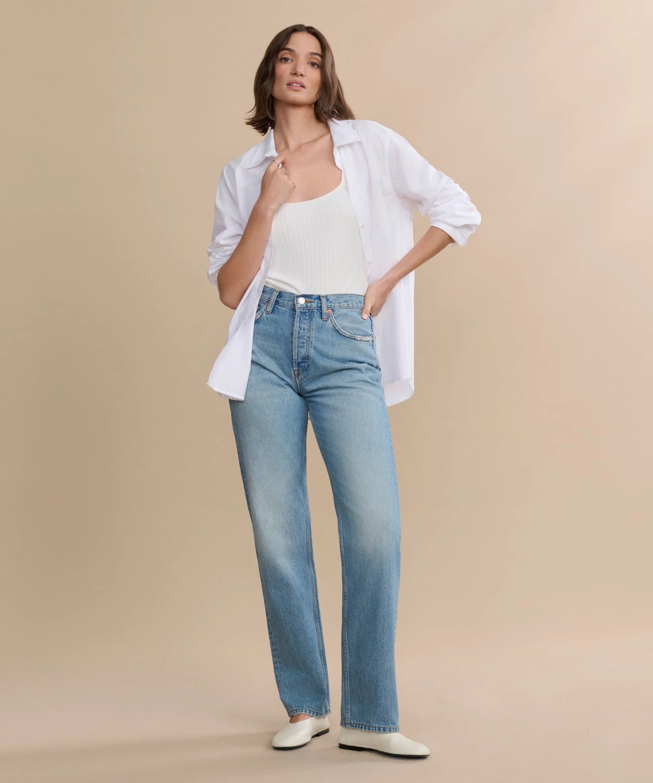 AntiPillingTreatment MeshPanelIntegration 90s Jean