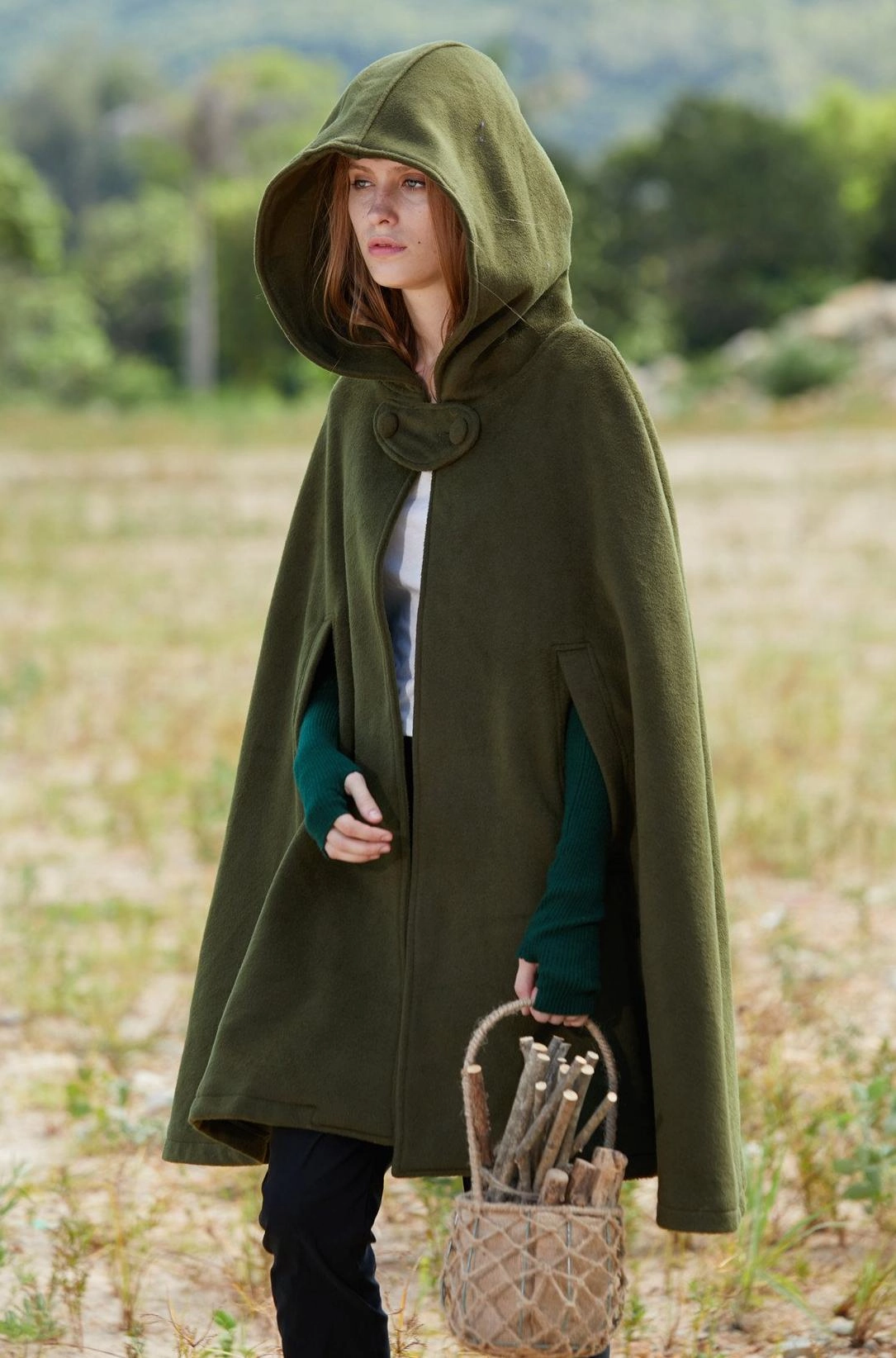EcoConscious Manufacturing Touch Of Soft The New Yorker | Hooded Cashmere Cape
