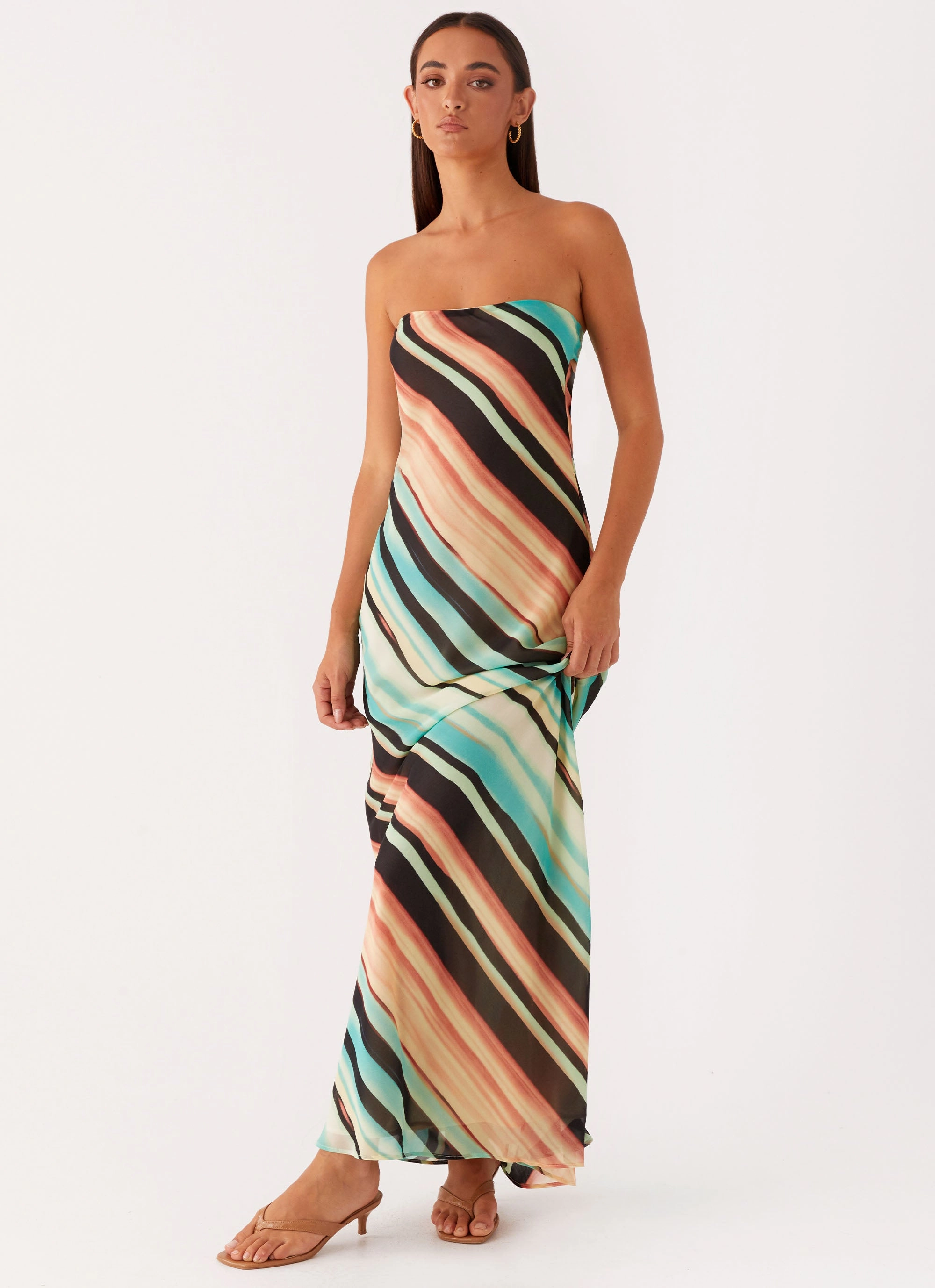Como Maxi Dress - Stripe Night Ready City Ready