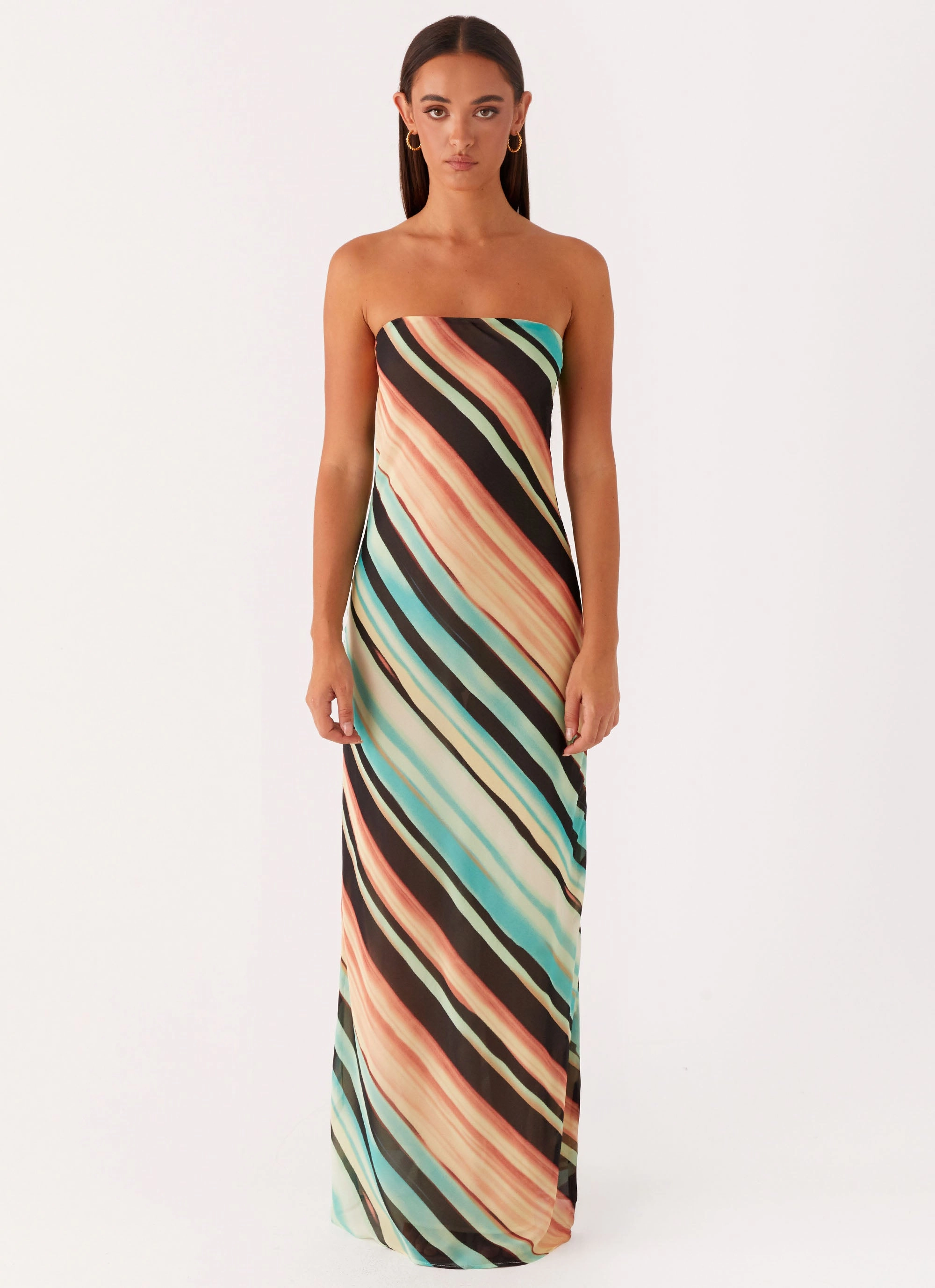 Hook-And-Eye Como Maxi Dress - Stripe