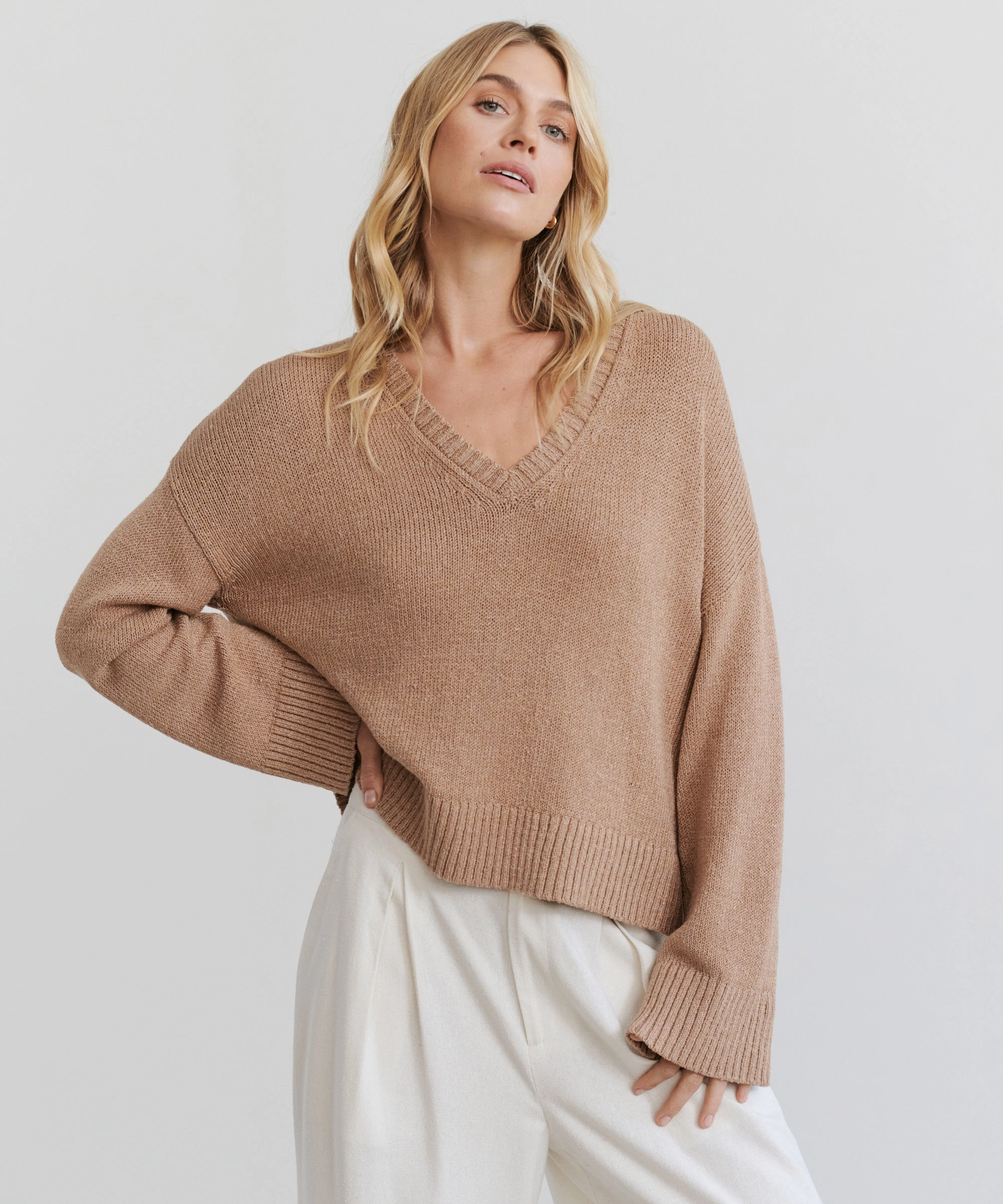 windy days Recycled Fiber Linen Dylan Sweater