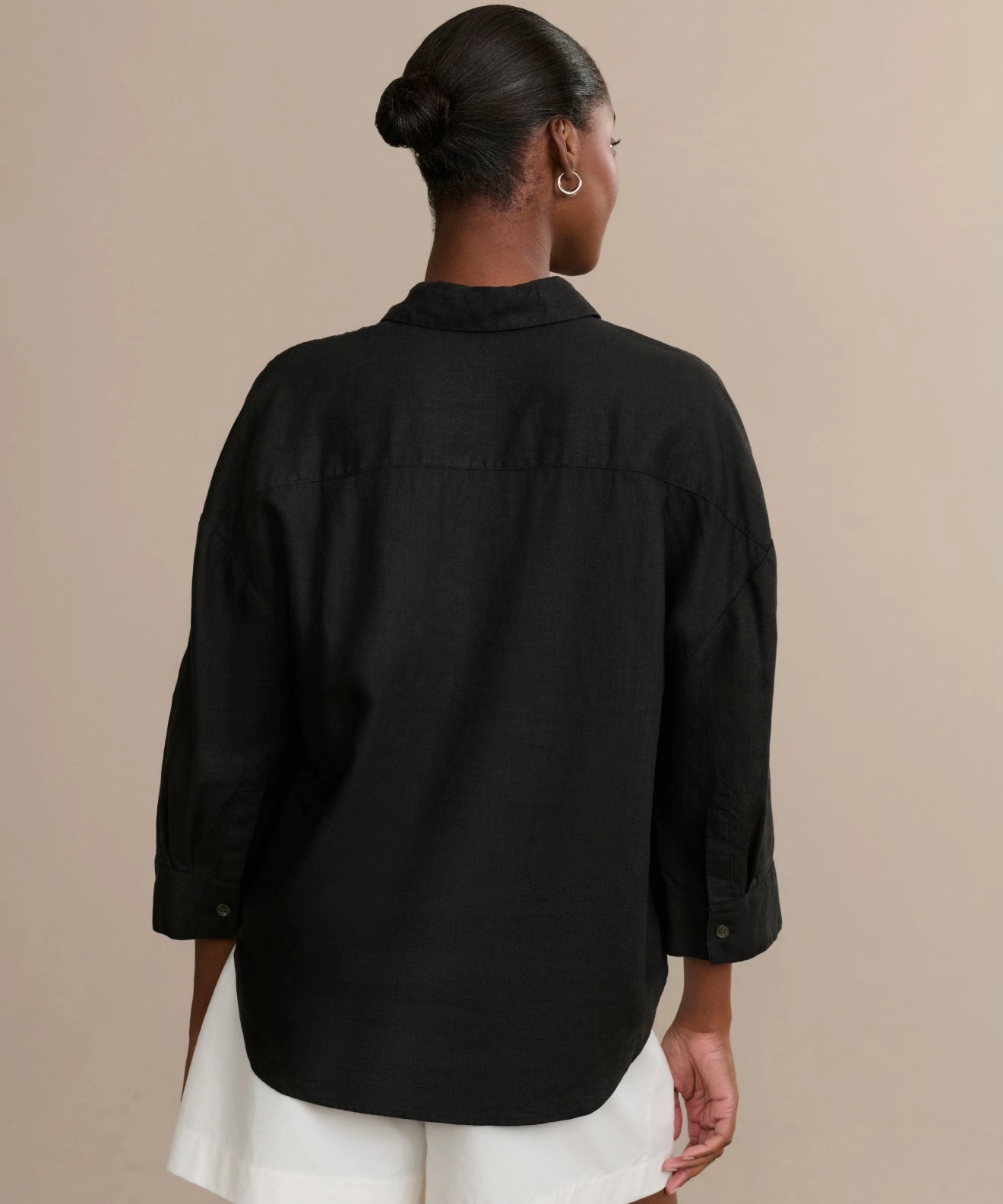 Hypoallergenic Inner Layer Elasticated Hem Linen Logan Shirt