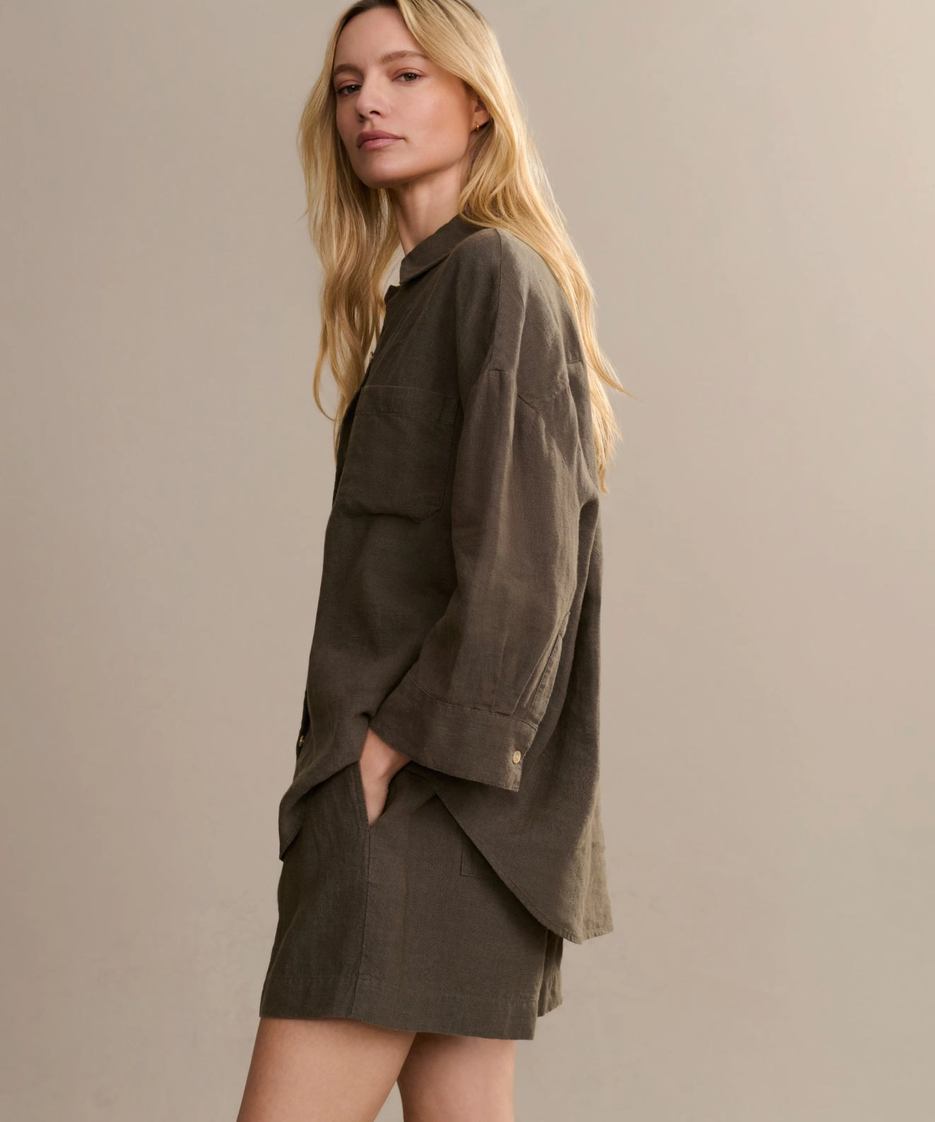 Linen Logan Shirt Soft Blended Fabric