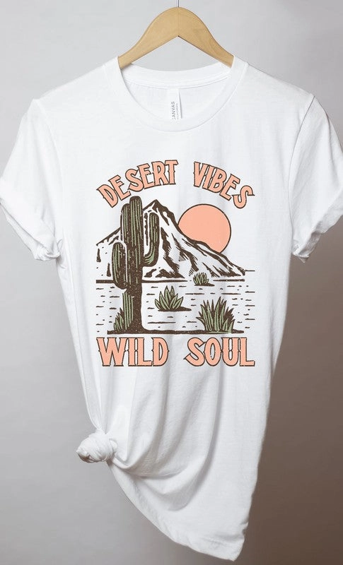 ThermalInsulation SeamlessKnitConstruction Desert Vibes Wild Soul Graphic Tee S-XL