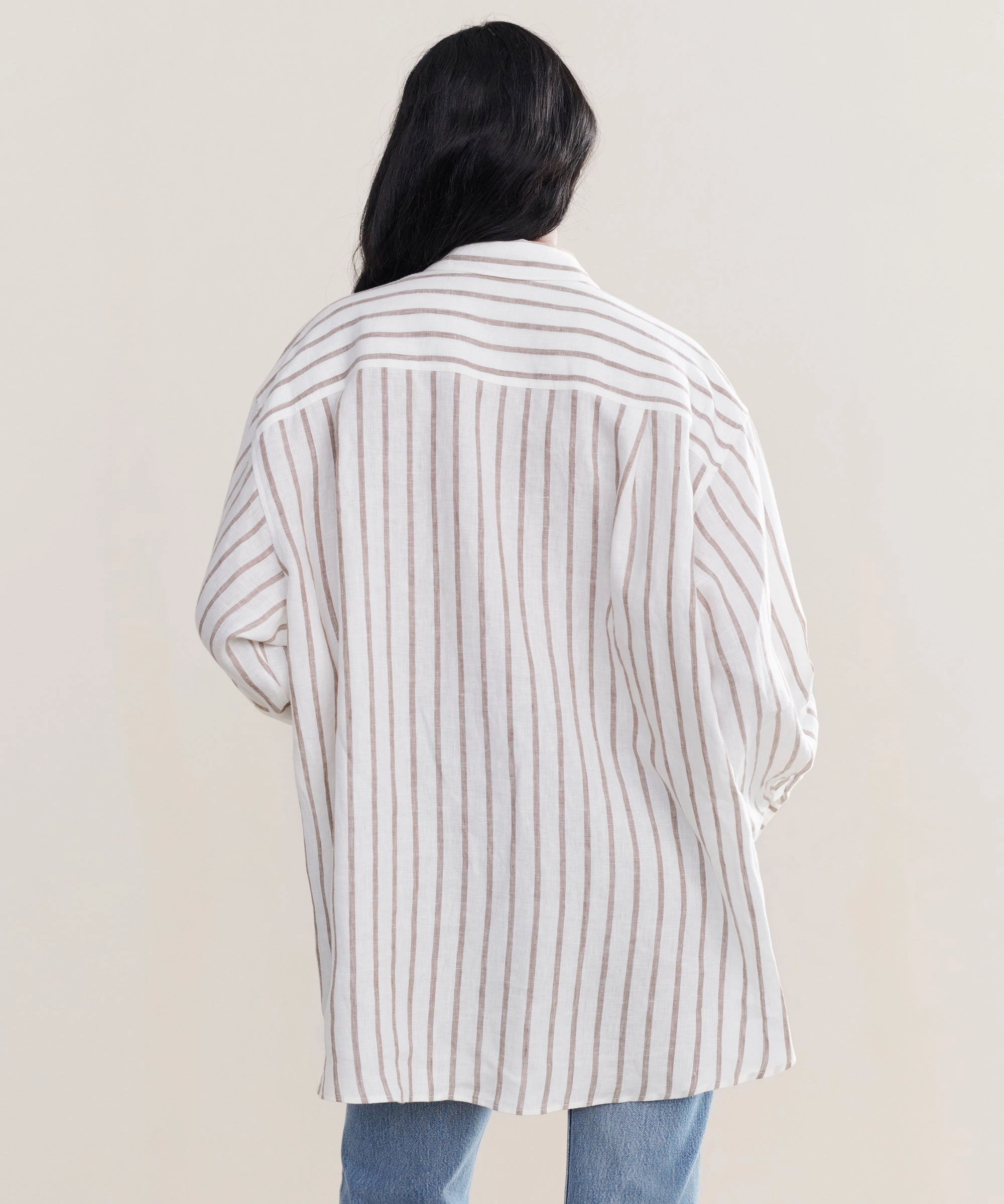 QuickDryConstruction Linen Relaxed Oversized Shirt