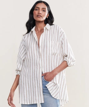 Linen Relaxed Oversized Shirt Airflow Vents