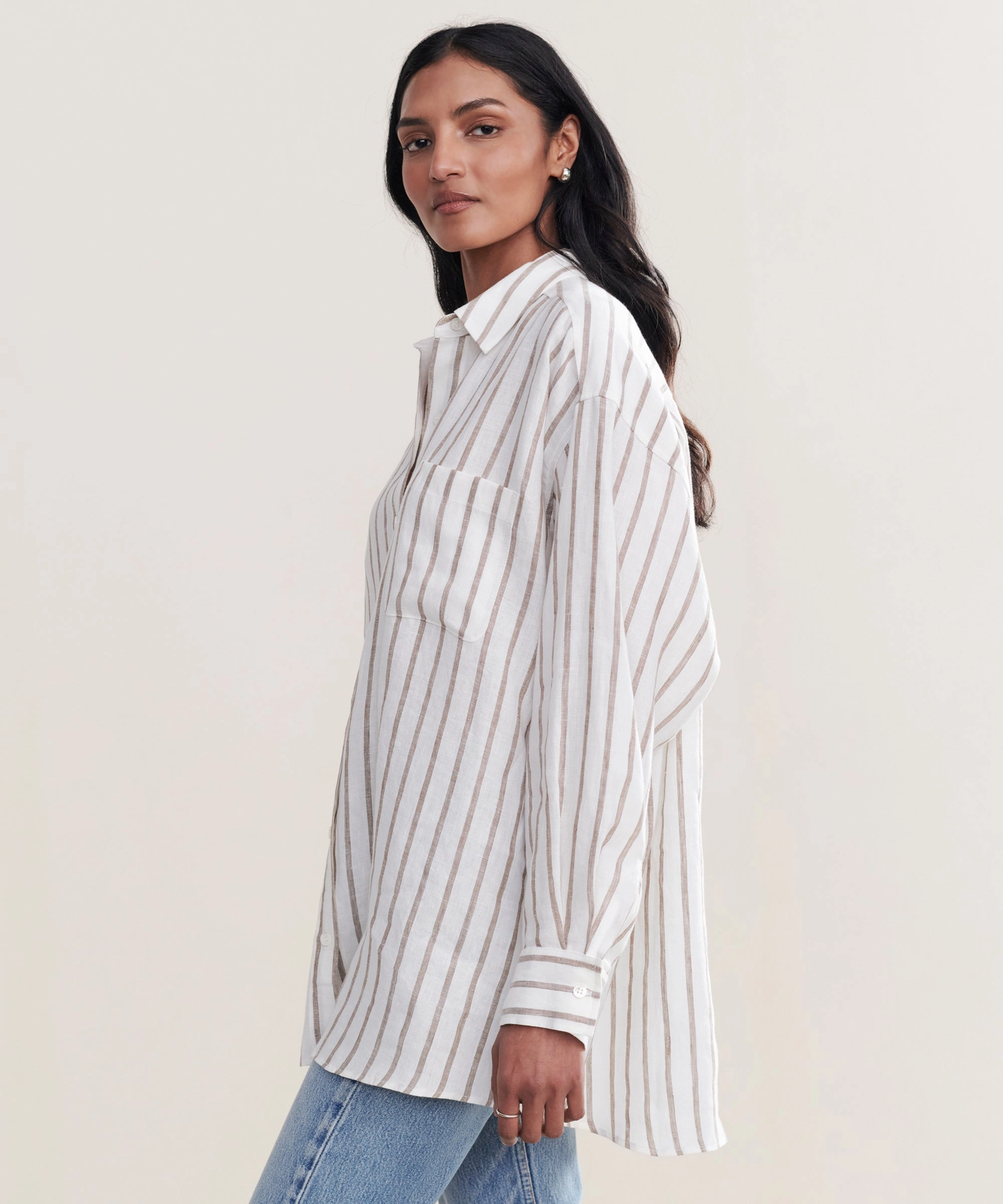 LightweightFabric Lightweight Linen Relaxed Oversized Shirt