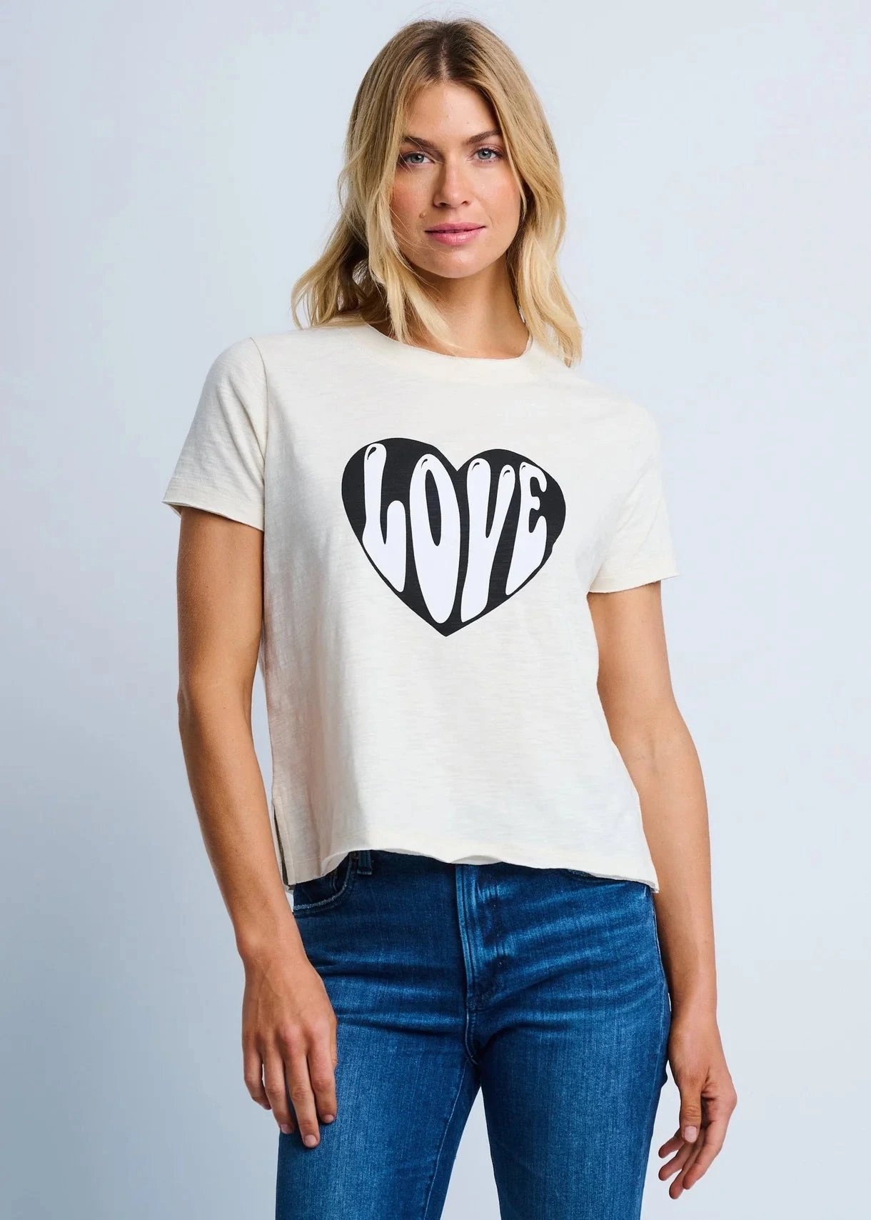 Sustainable Manufacturing Ergonomic Shoulder Shape Lisa Todd Hello Love Tee Puff