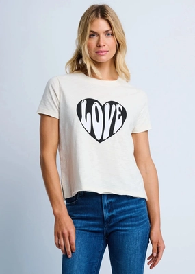Lisa Todd Hello Love Tee Puff Non Slip Shoulder Seams