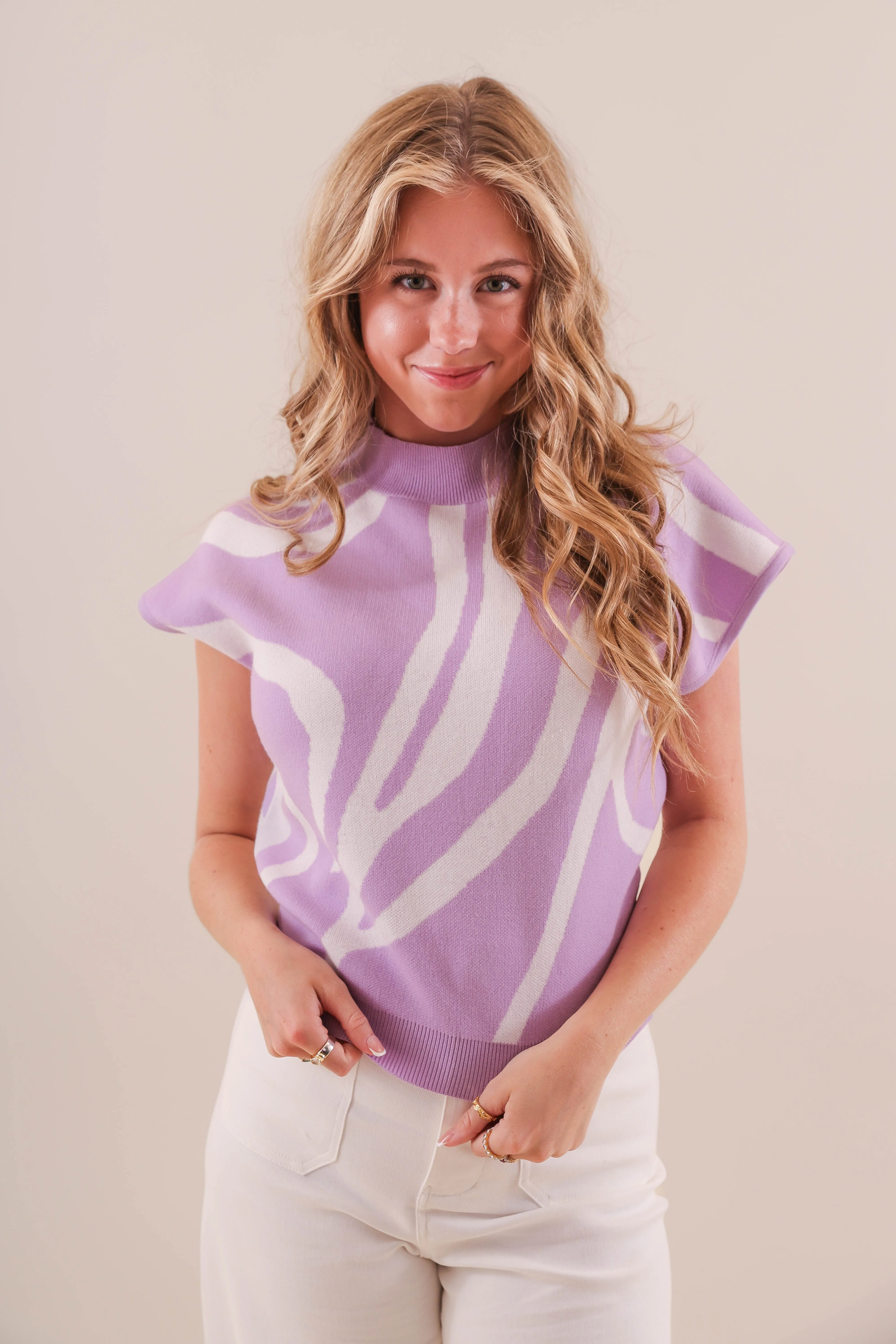 An Abstract Thought Sweater-Lilac Airflow Ventilation Zones ButterySoftTextile