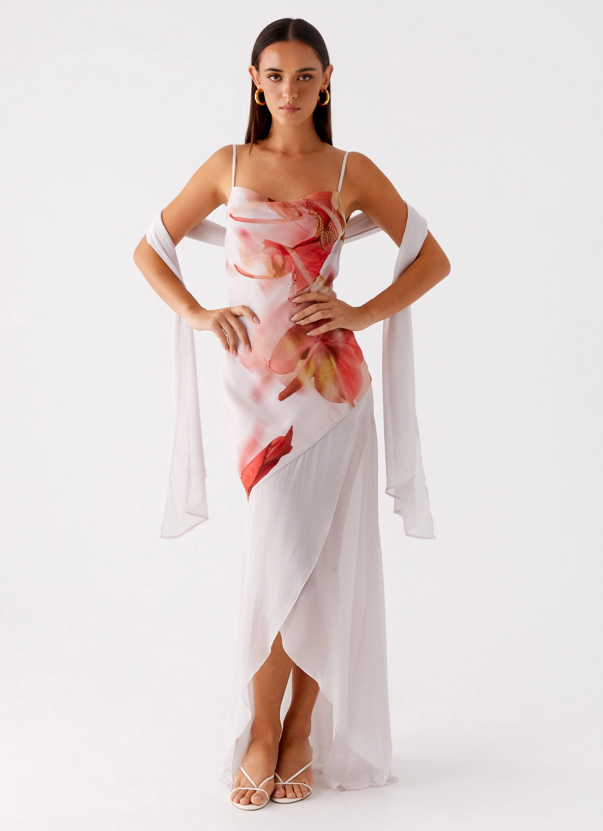 Loire Maxi Dress - Peach Rose Curve Friendly