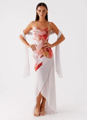 Loire Maxi Dress - Peach Rose Curve Friendly