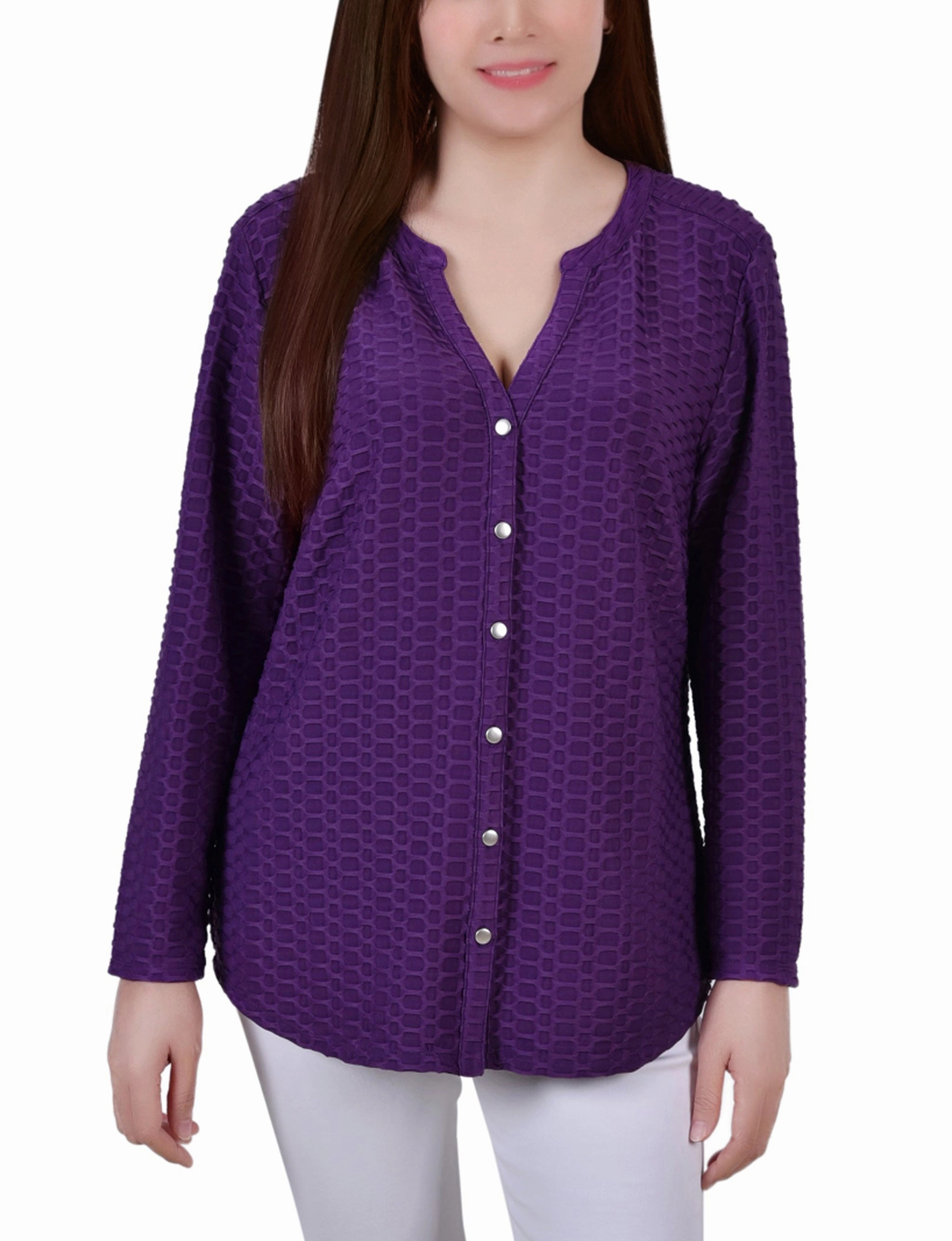 Long Sleeve Honeycomb Top SustainableBlend Ventilated Back Panels
