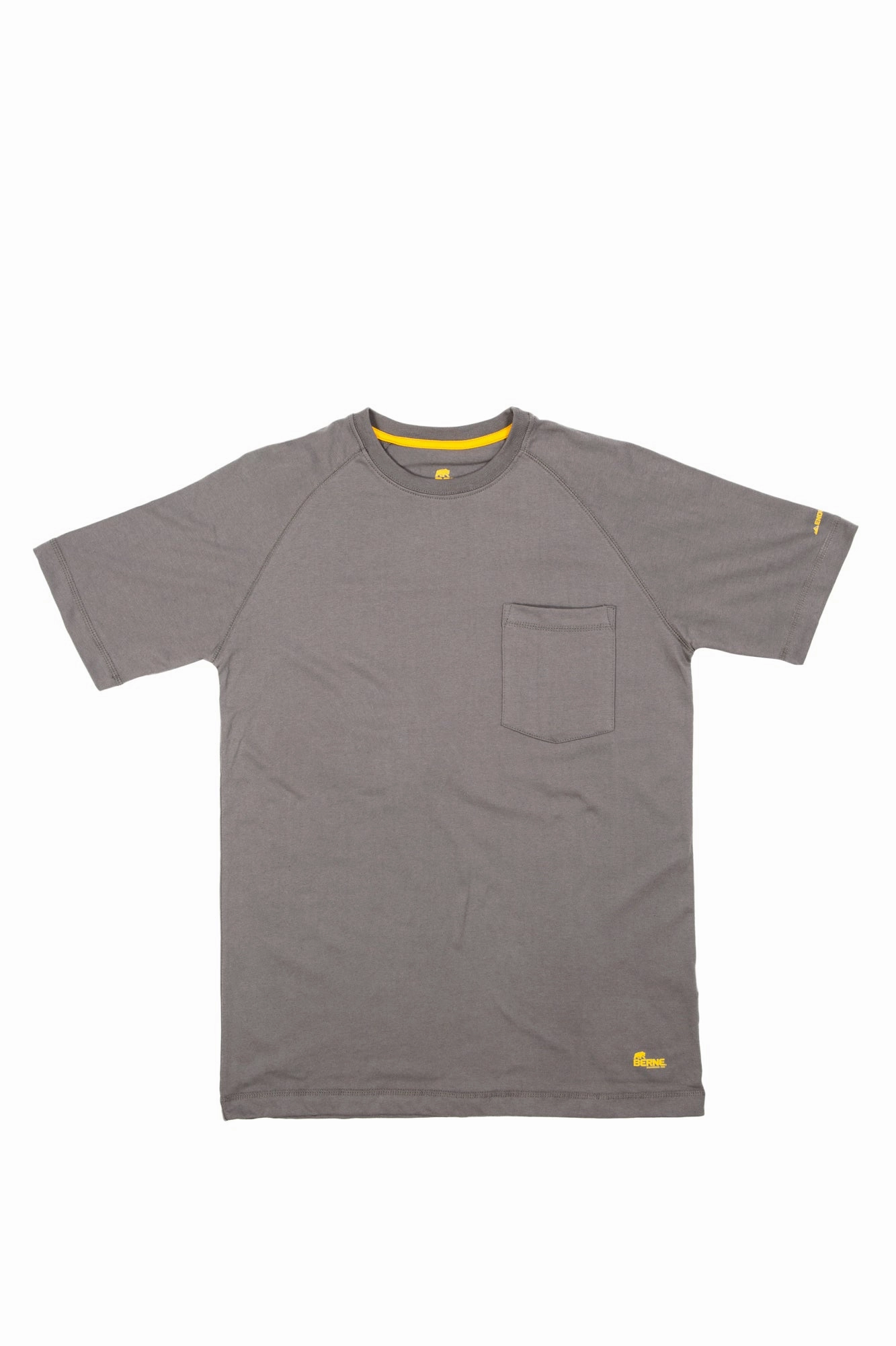 Berne Mens Titanium Cotton Blend Performance Tee S/S Stylish Appearance