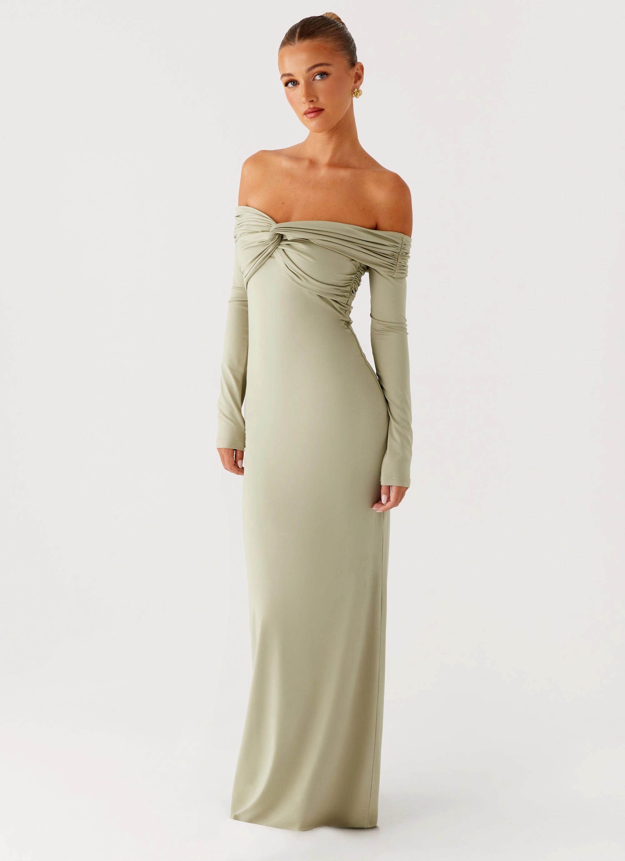 Marla Long Sleeve Maxi Dress - Sage Signature-Style Balanced Fit