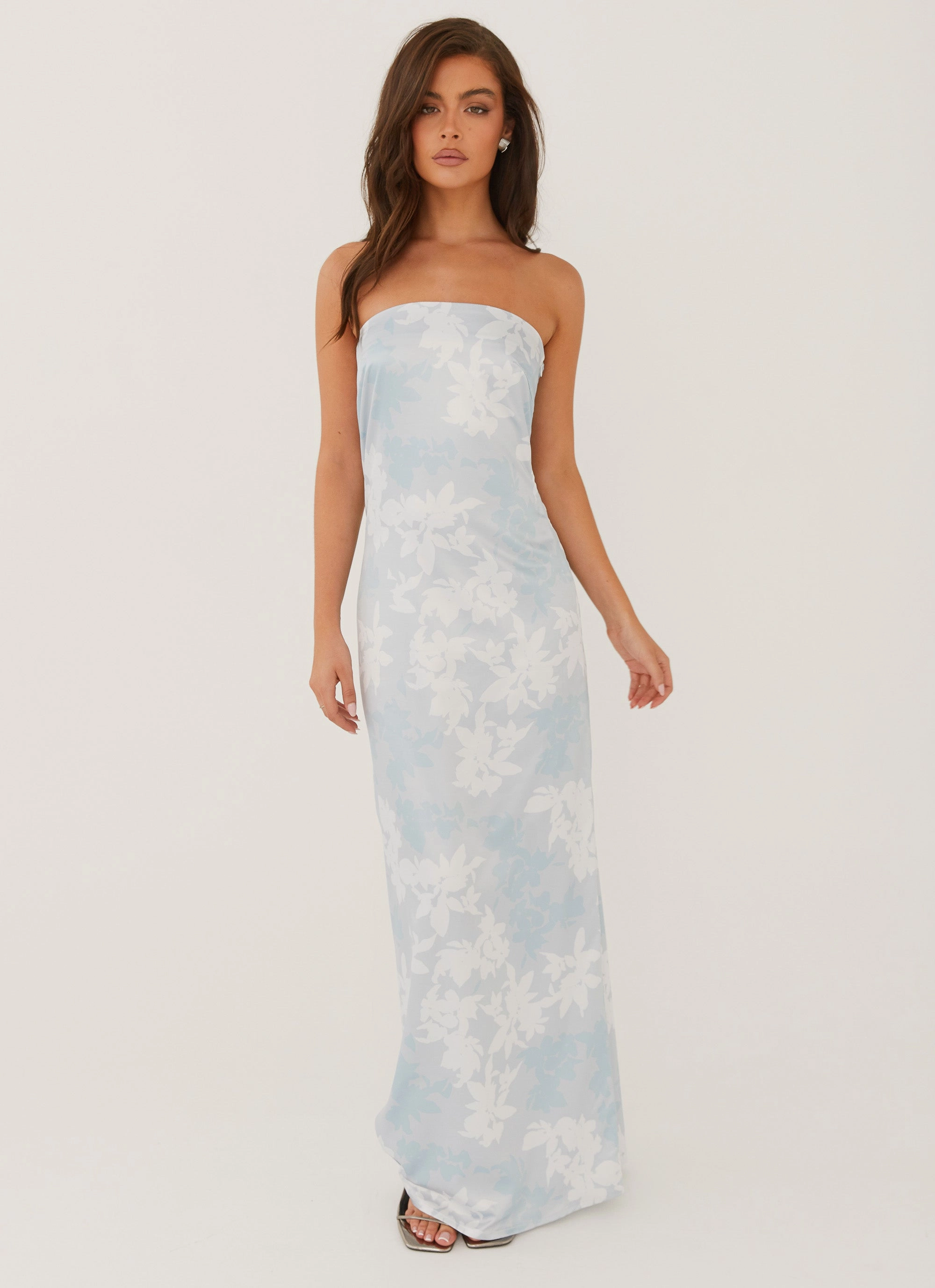 Love Me More Maxi Dress - Blue Blossom Light Weight Classic Flow