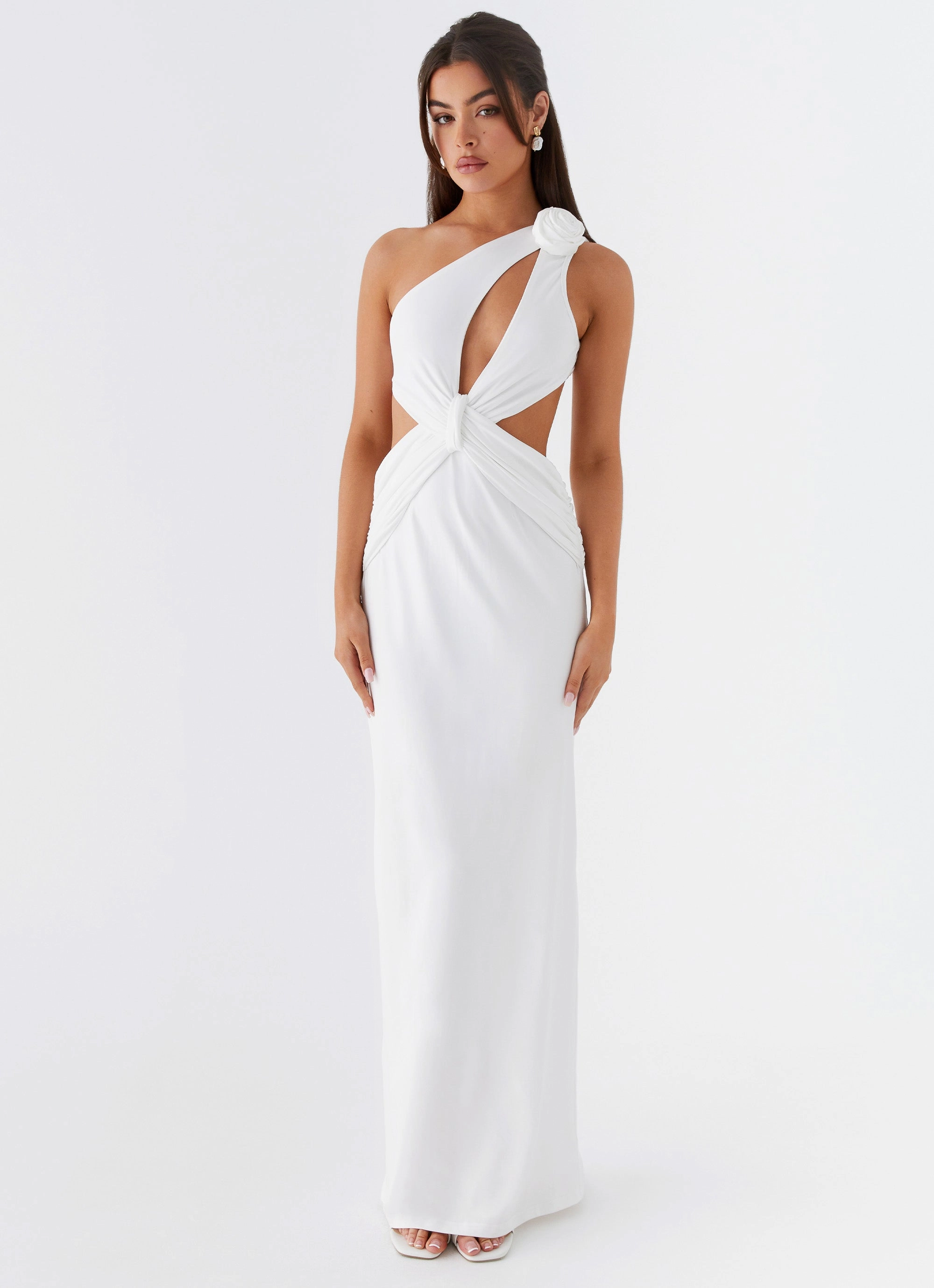Light Appeal Grab Quick Lovesome Rosa Maxi Dress - White