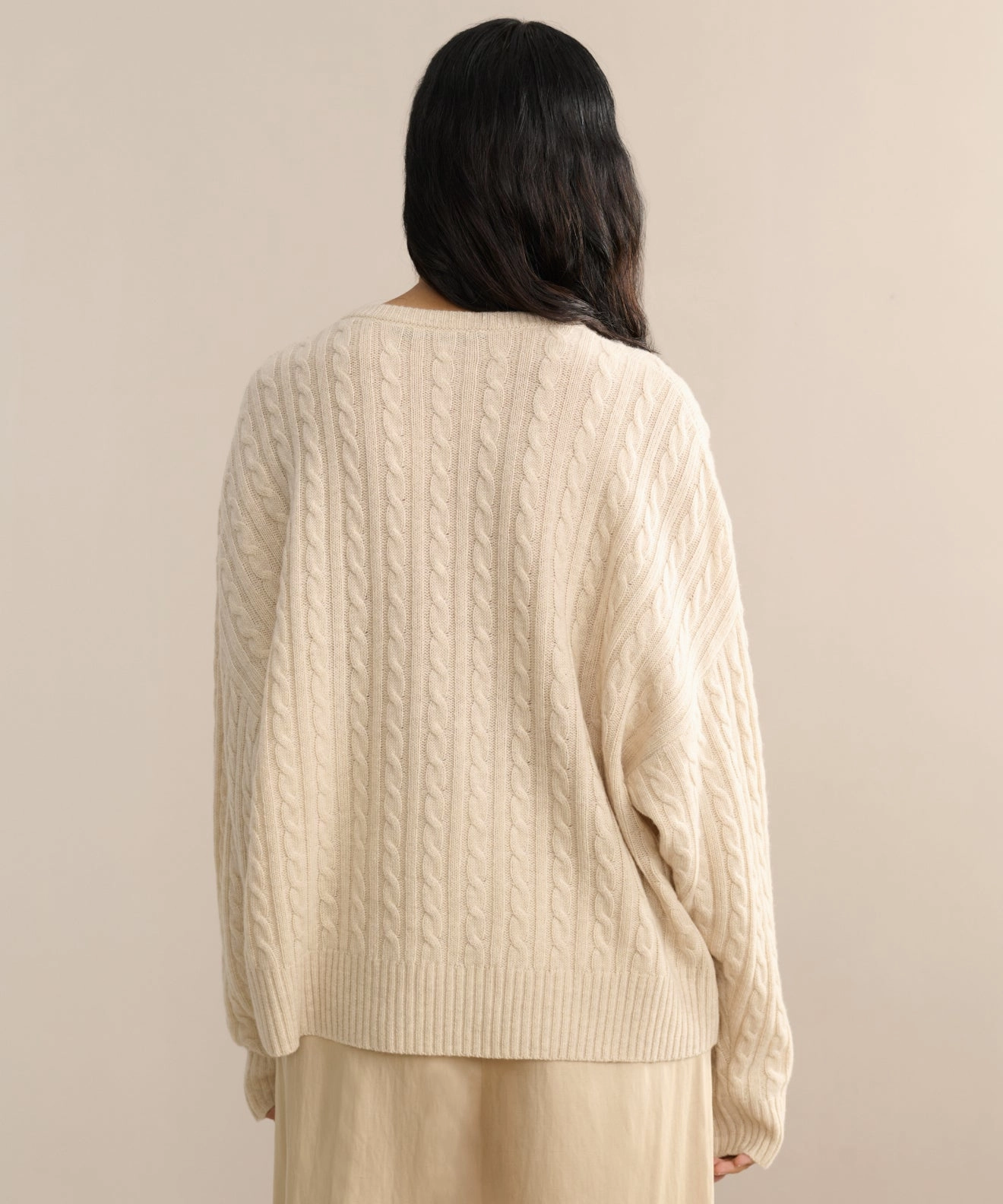 Nell V-Neck Sweater Ribbed Trim Chill Proof