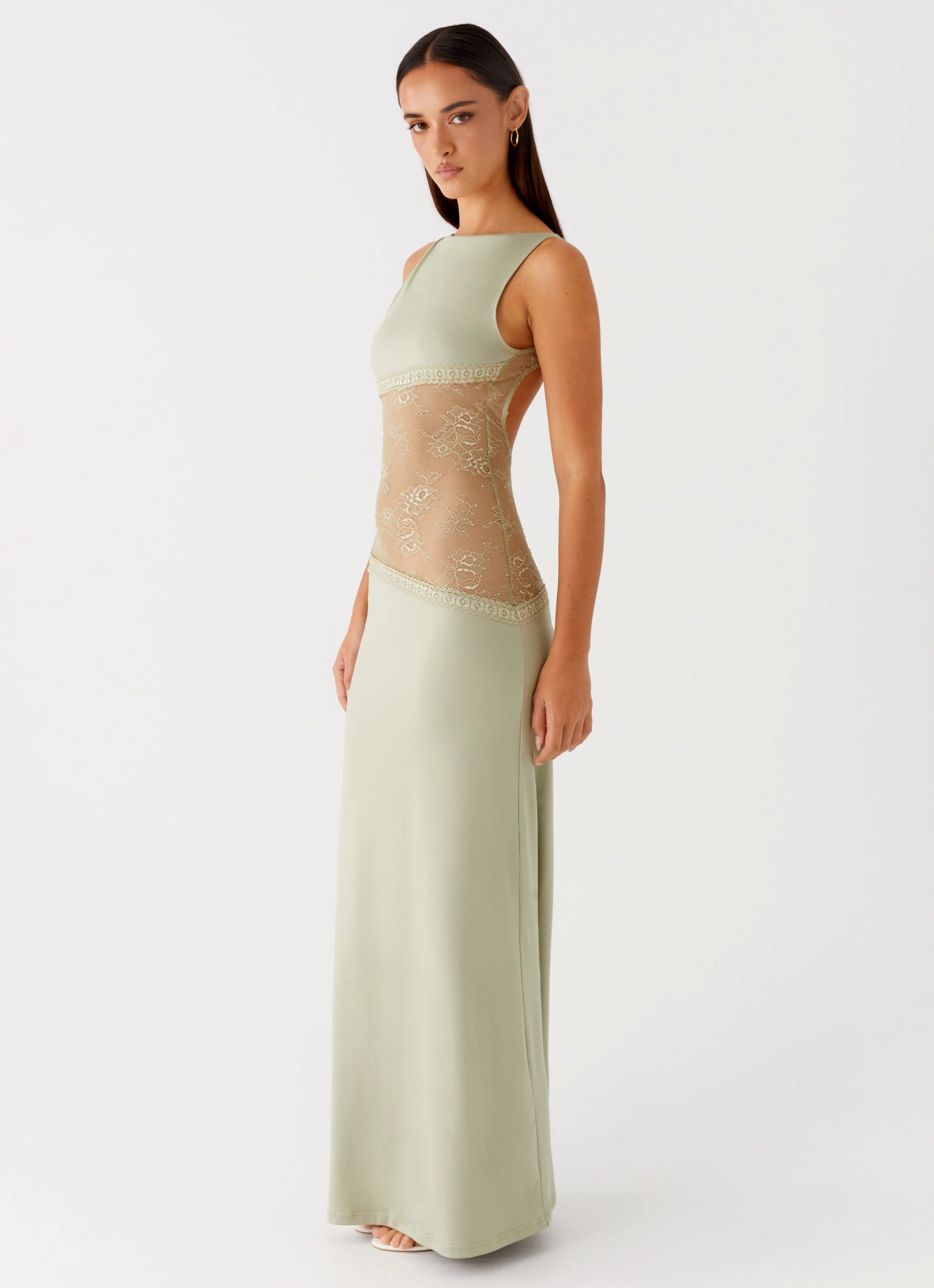 Lucinda Maxi Dress - Sage Sleek Design HypoallergenicFiber