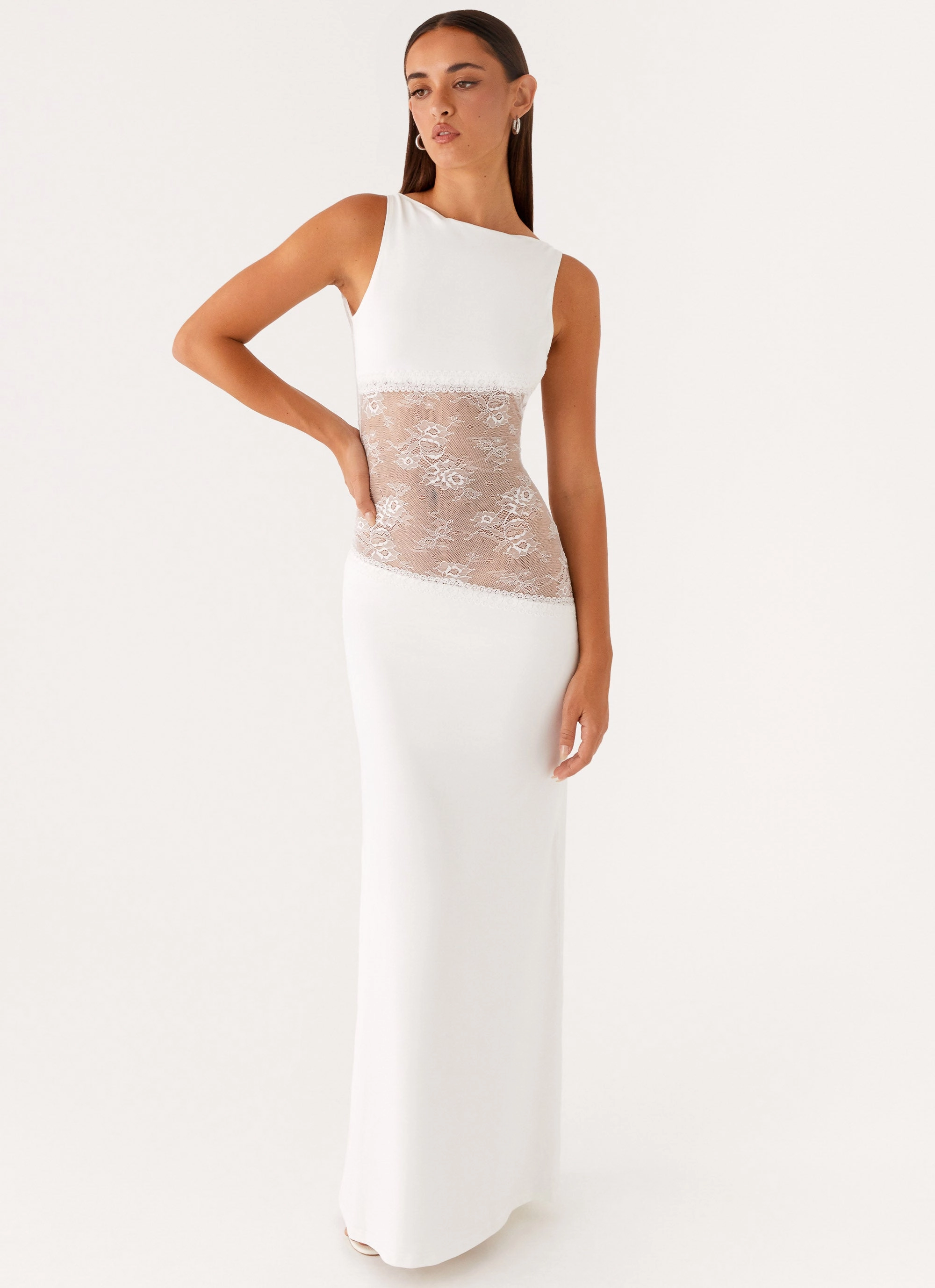 Quick-Dry Sophisticated Style Lucinda Maxi Dress - White