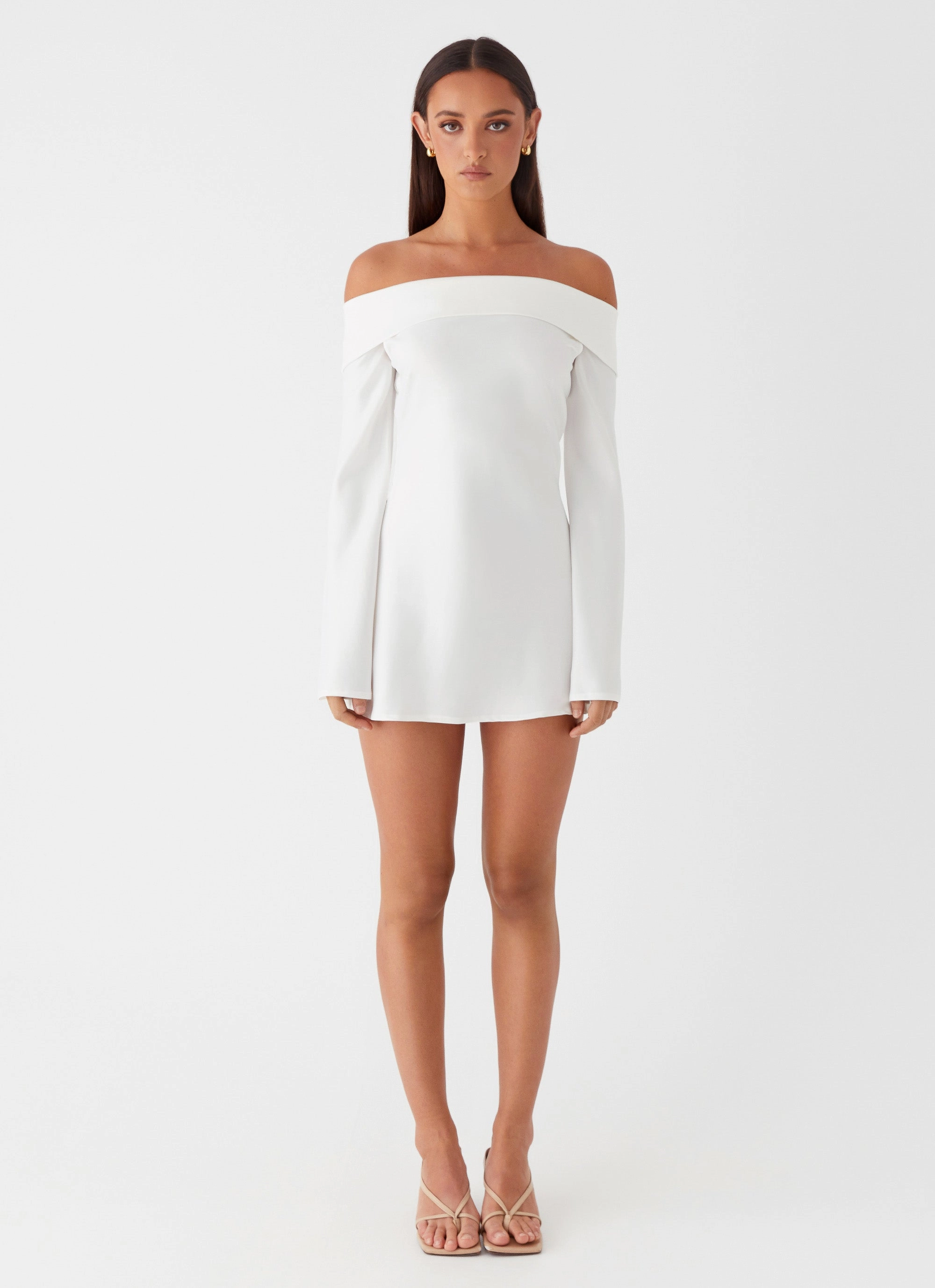 Feminine Fit Daily Ready Lumina Long Sleeve Mini Dress - White