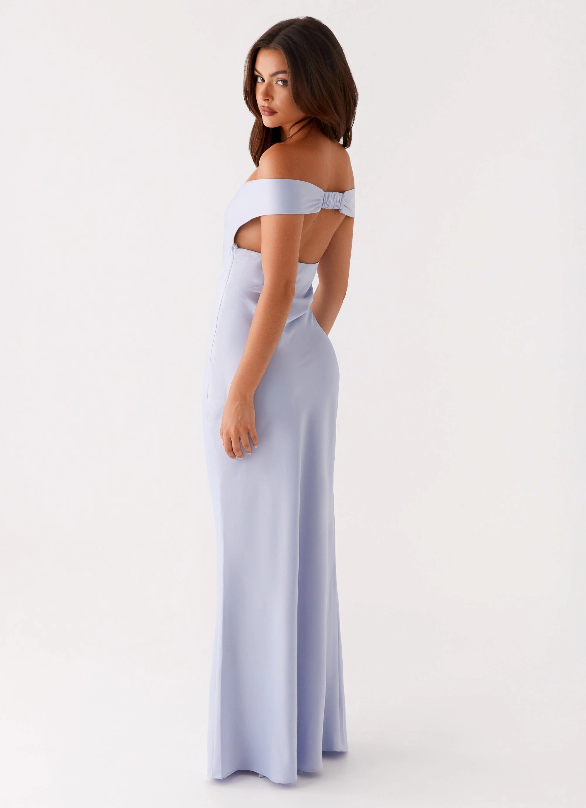 Jenner Maxi Dress - Blue Statement-Print Pretty Glow