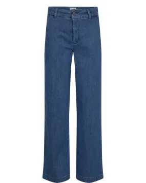 NUAMBER PANTS - Medium Blue Denim Urban Style Light Touch