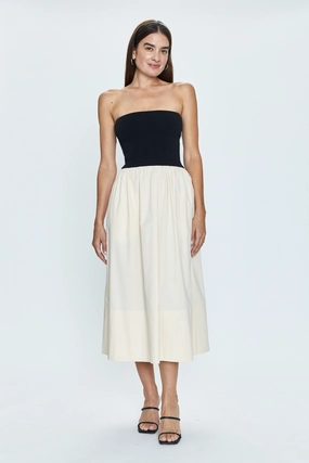 Pistola Mavo Tube Top Dress -Pepper and Salt Soft Volume