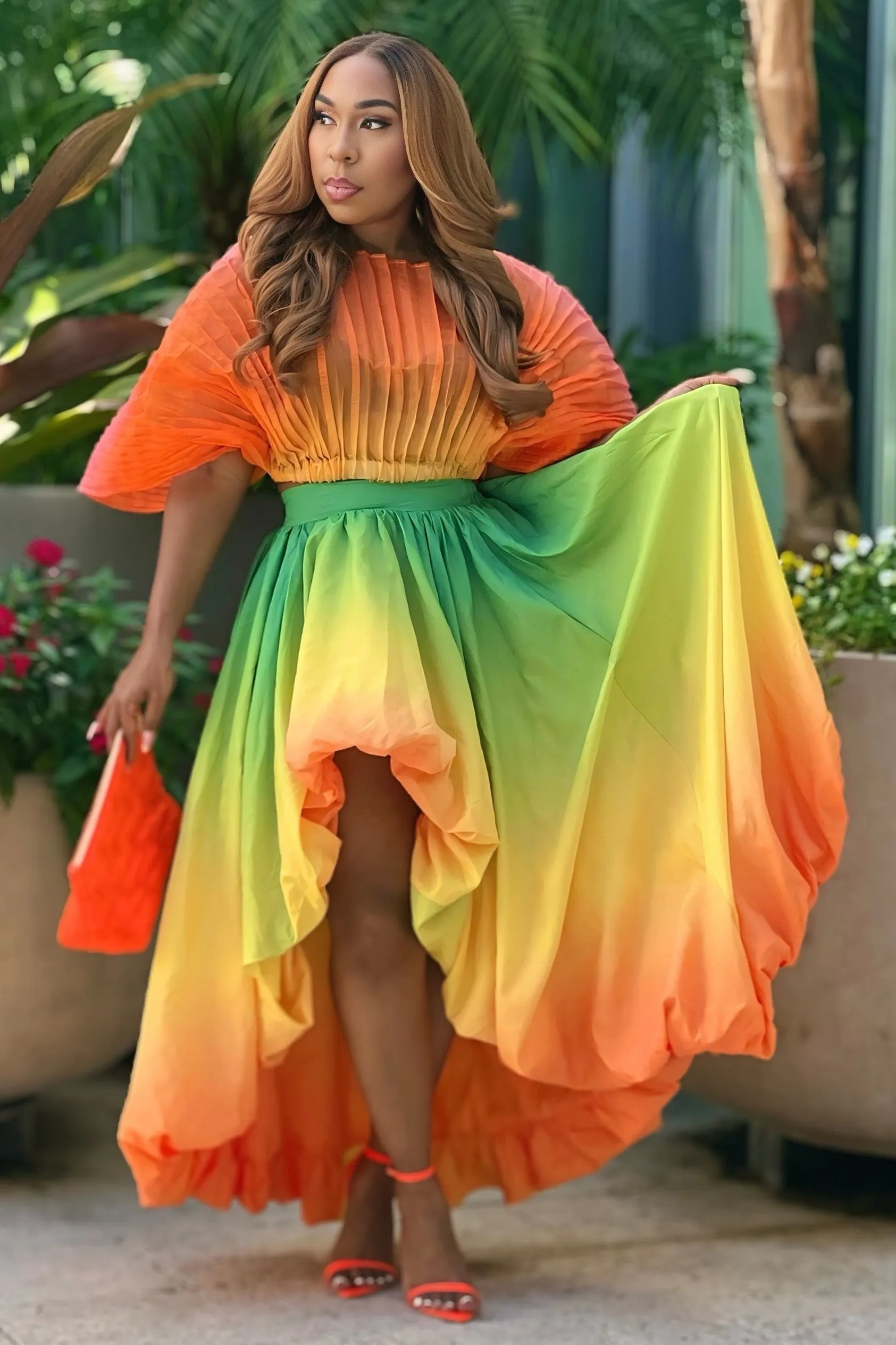 DurableZipper AntiStatic Coating Lyra ??Tropic Like It??s Hot?? Lux Skirt Set