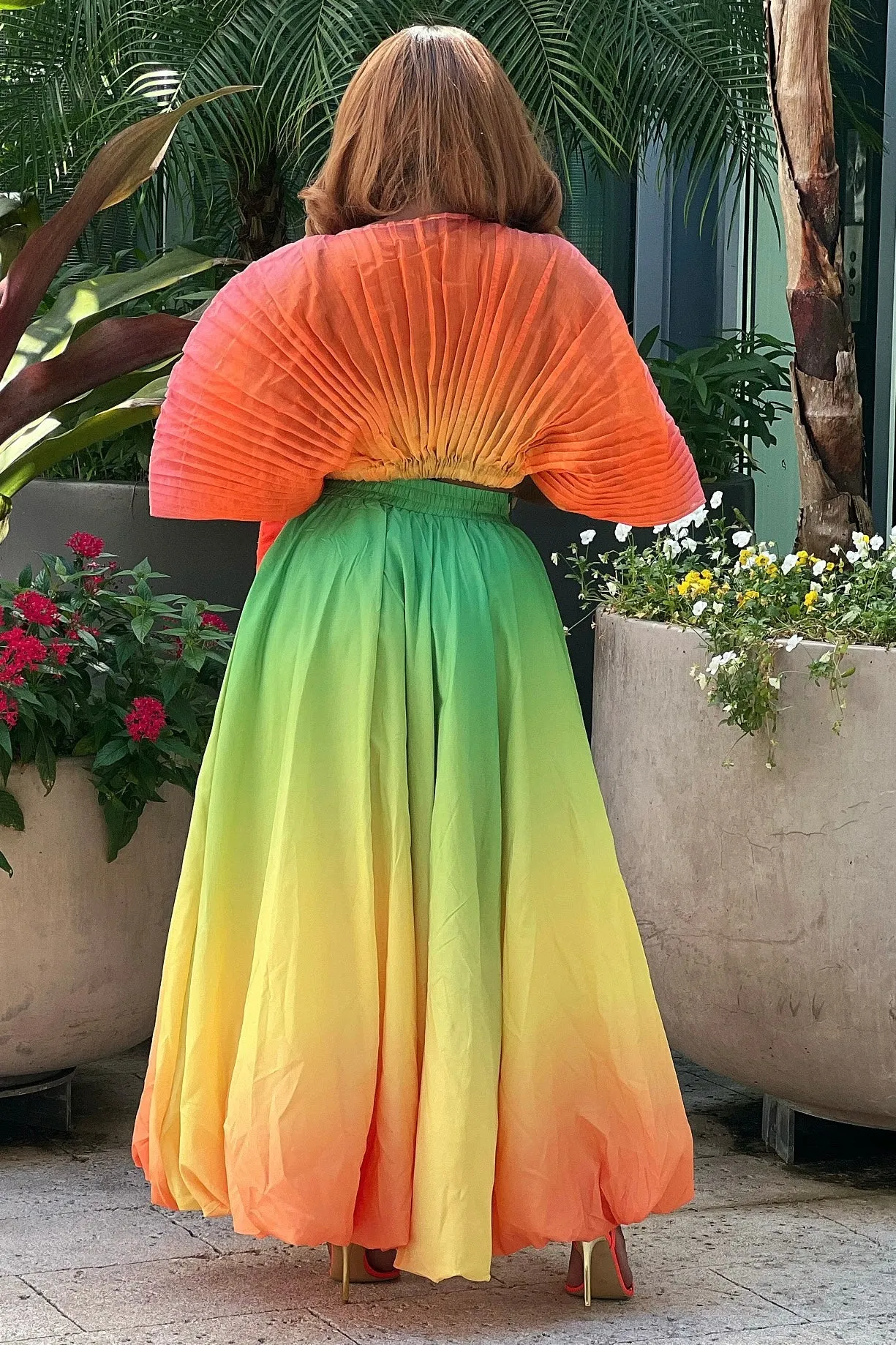 ButtonlessClosure Quick Dry Fabric Lyra ??Tropic Like It??s Hot?? Lux Skirt Set