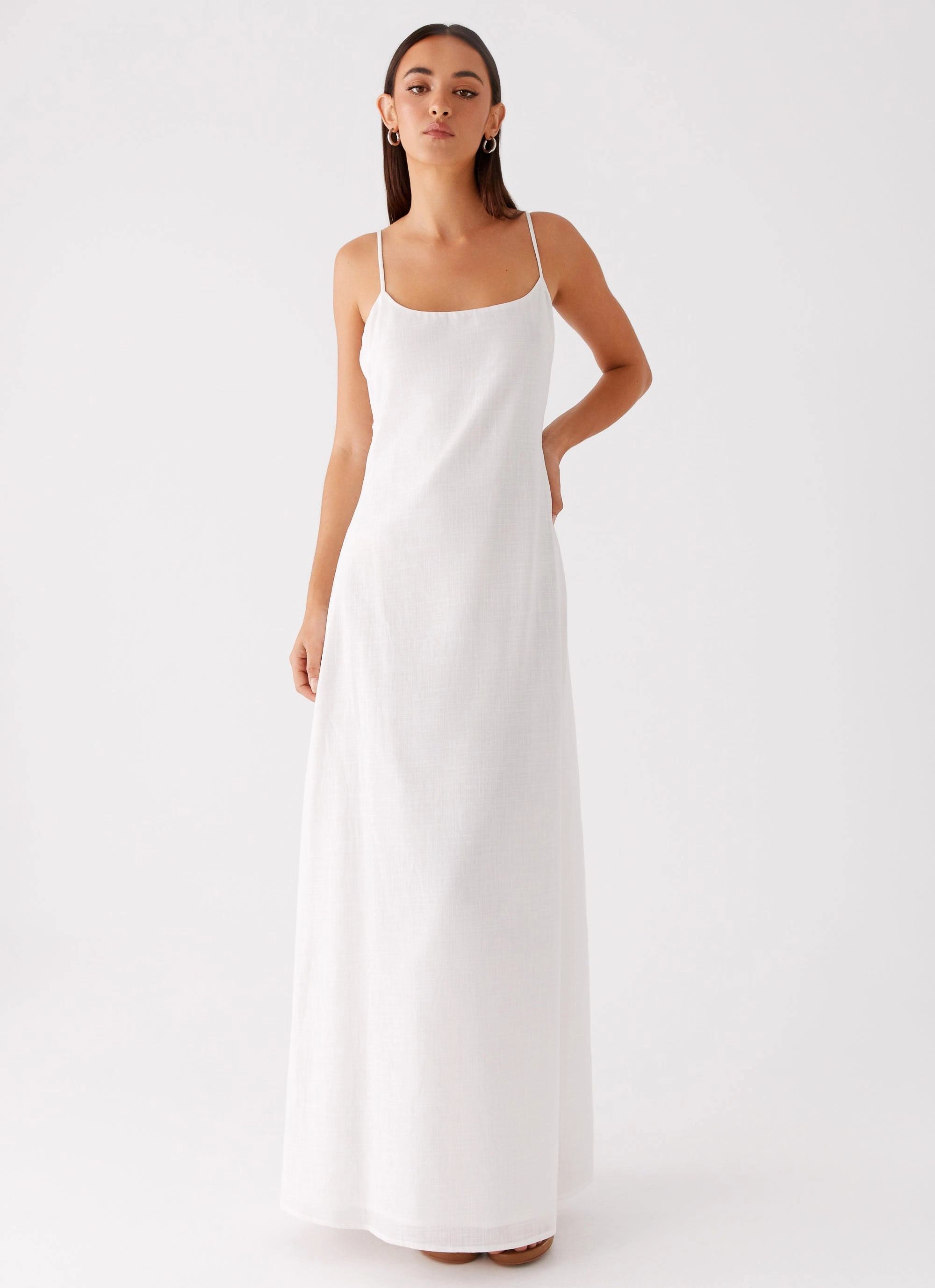 Fit Vibe Madeleine Scoop Neck Maxi Dress - Off White
