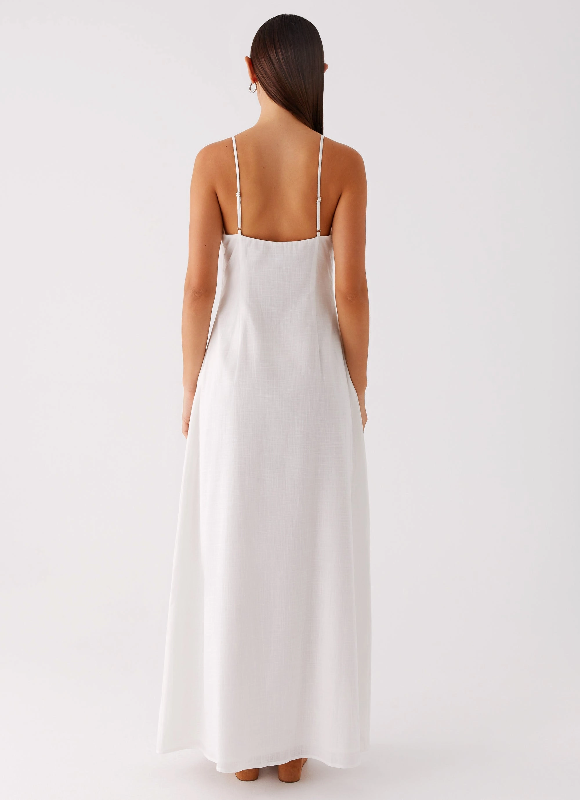 Layer Ready Relaxed Movement Madeleine Scoop Neck Maxi Dress - Off White