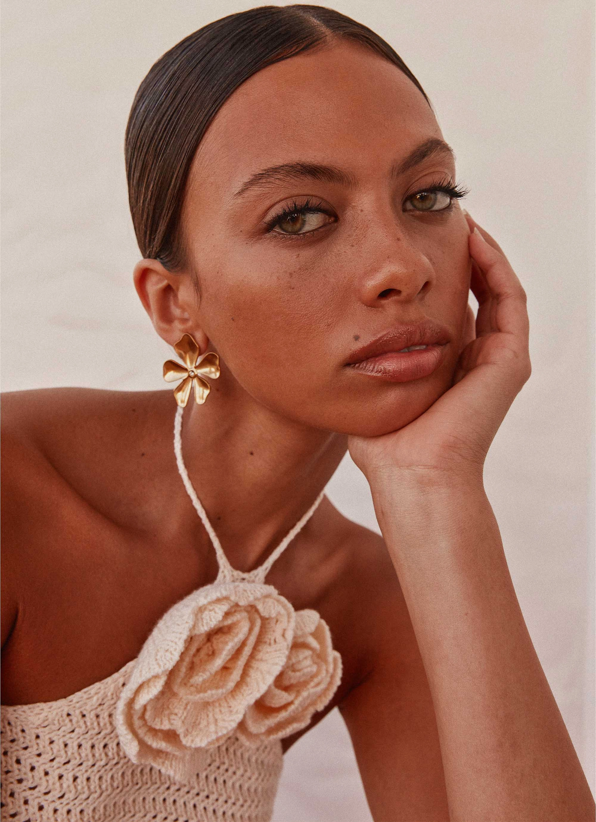 Maia Rose Crochet Top - Ivory Wicking Liner