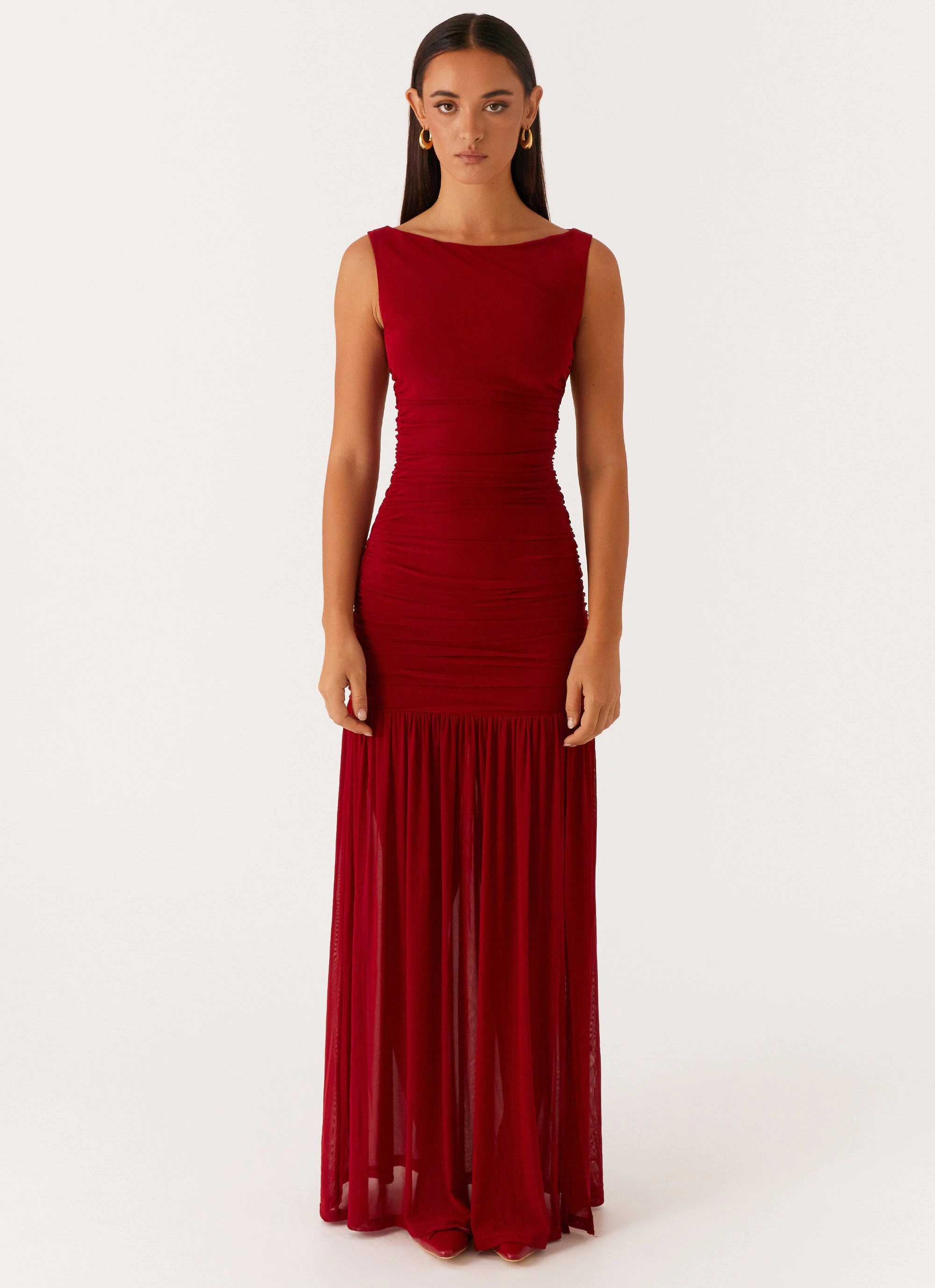 Manon Maxi Dress - Red Bold Simplicity