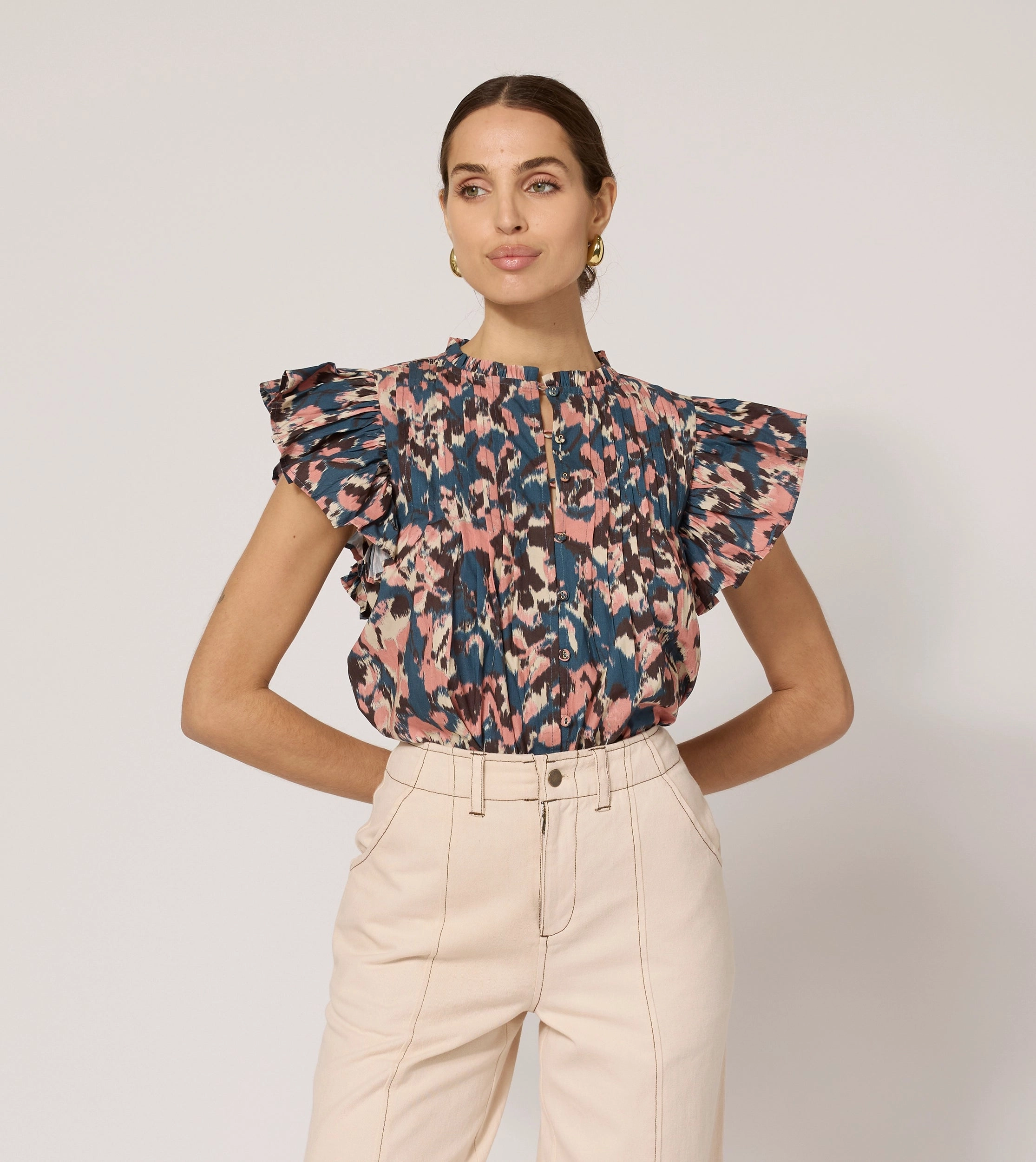 Tactile Soft Texture Maritza Blouse | Le Jules
