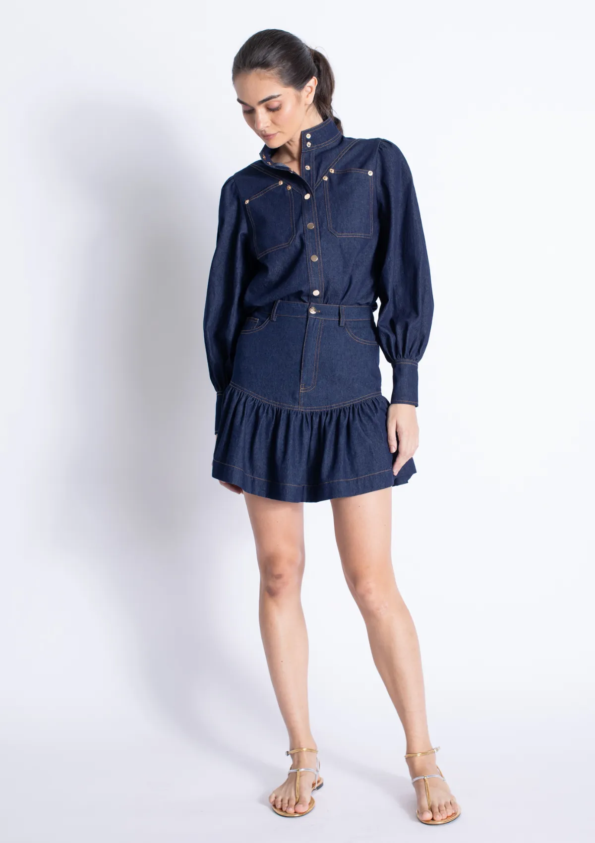 Maverick Denim Mini Skirt RuggedDurability