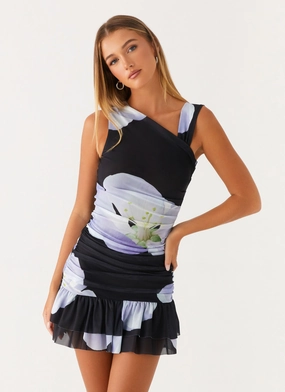 Wrinkle-Resistant Effortless Fit Maverick Mini Dress - Flower Print