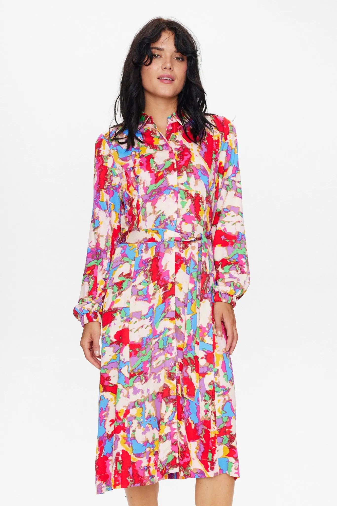 Petal Zone Smile Feel NUSLISH DRESS - High Risk Red