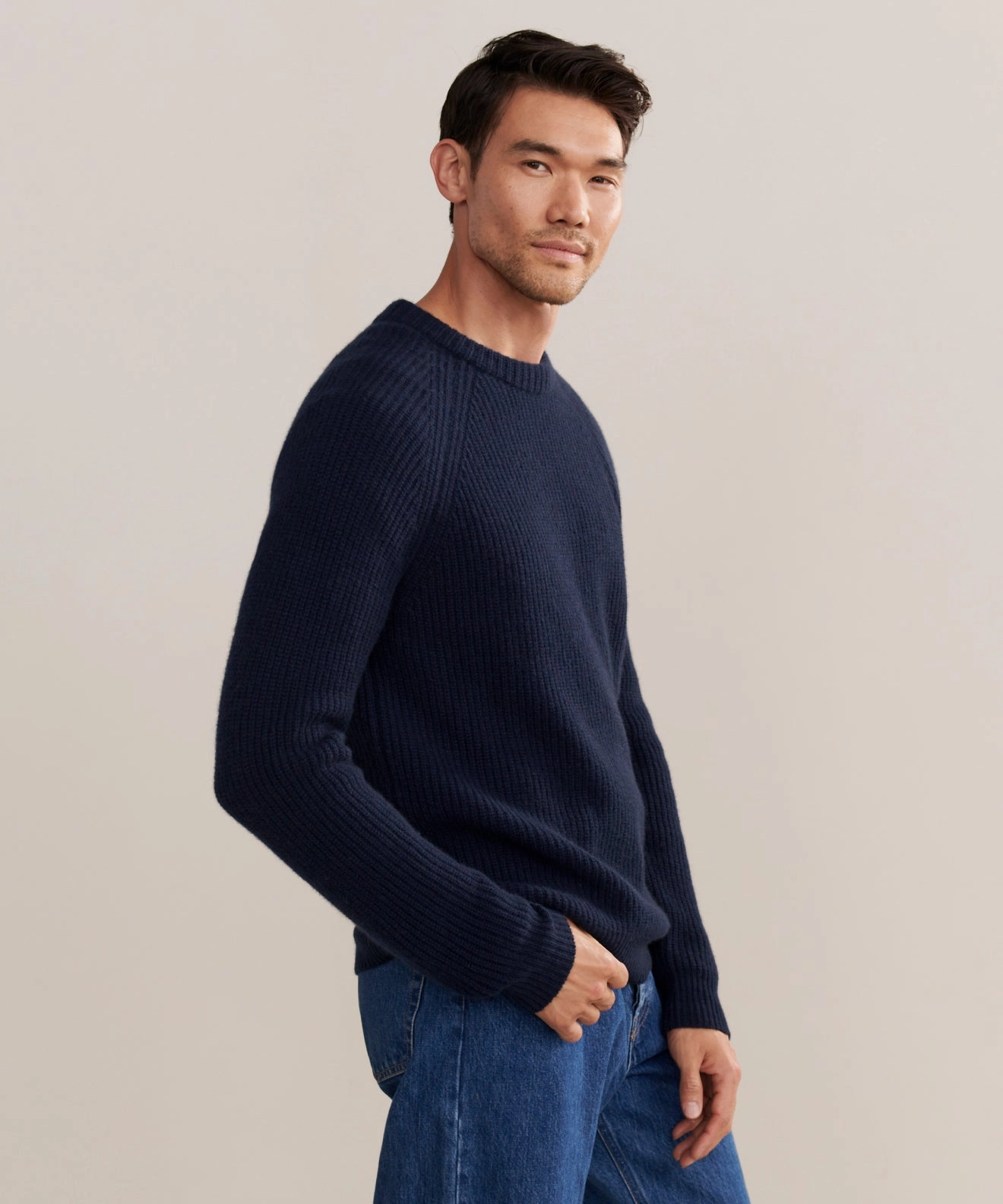 Men's Cashmere Fisherman Cool Weather Gentle Fit