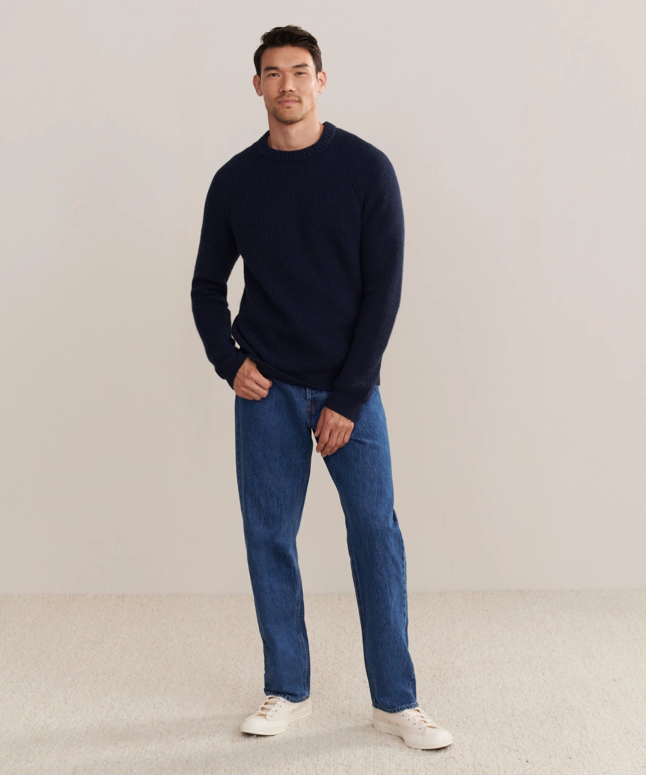 Men's Cashmere Fisherman Easy Silhouette Core Style